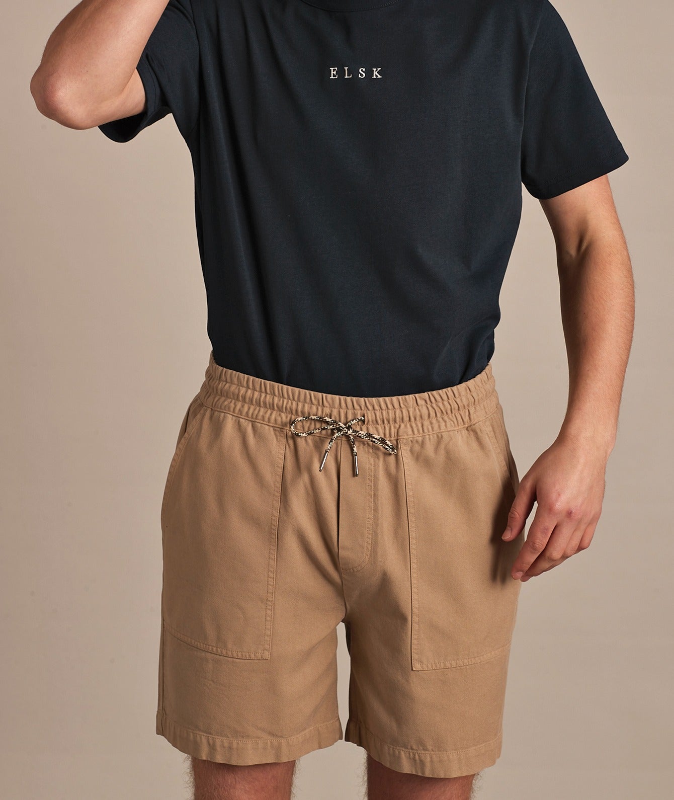 03000 | Elsk® Eddie Men'S Drawstring Shorts | Dune