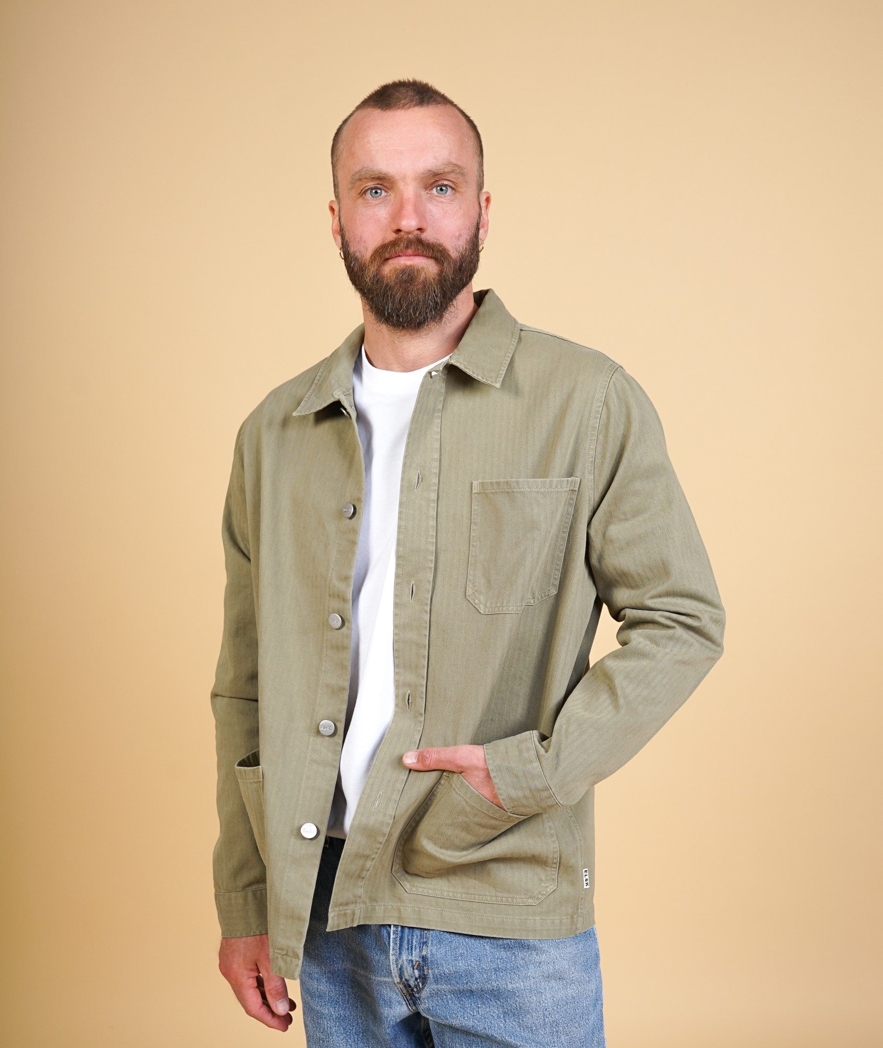 Kilian Men'S Herringbone Overshirt