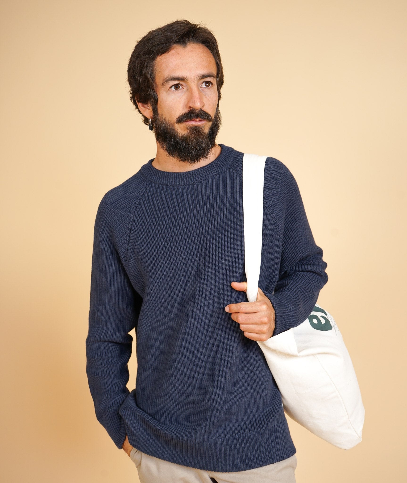 Casual Organic Cotton Men'S Knit
