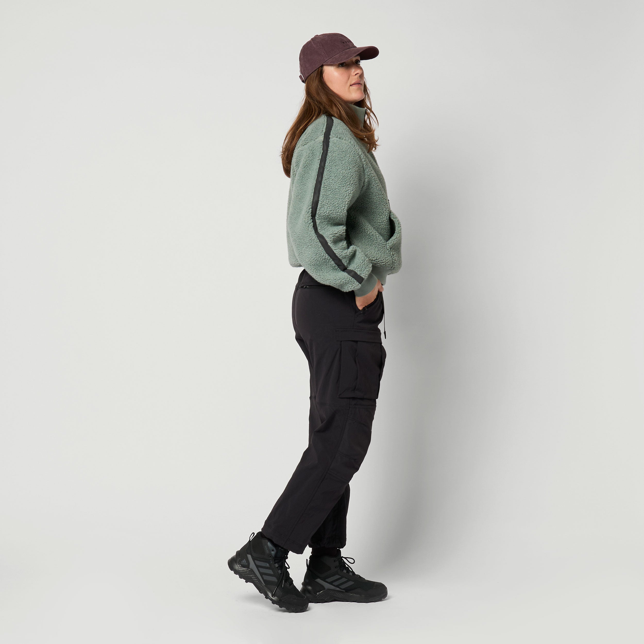 Mystic - Teddy Zip Up Sweat Women - Frozen Green