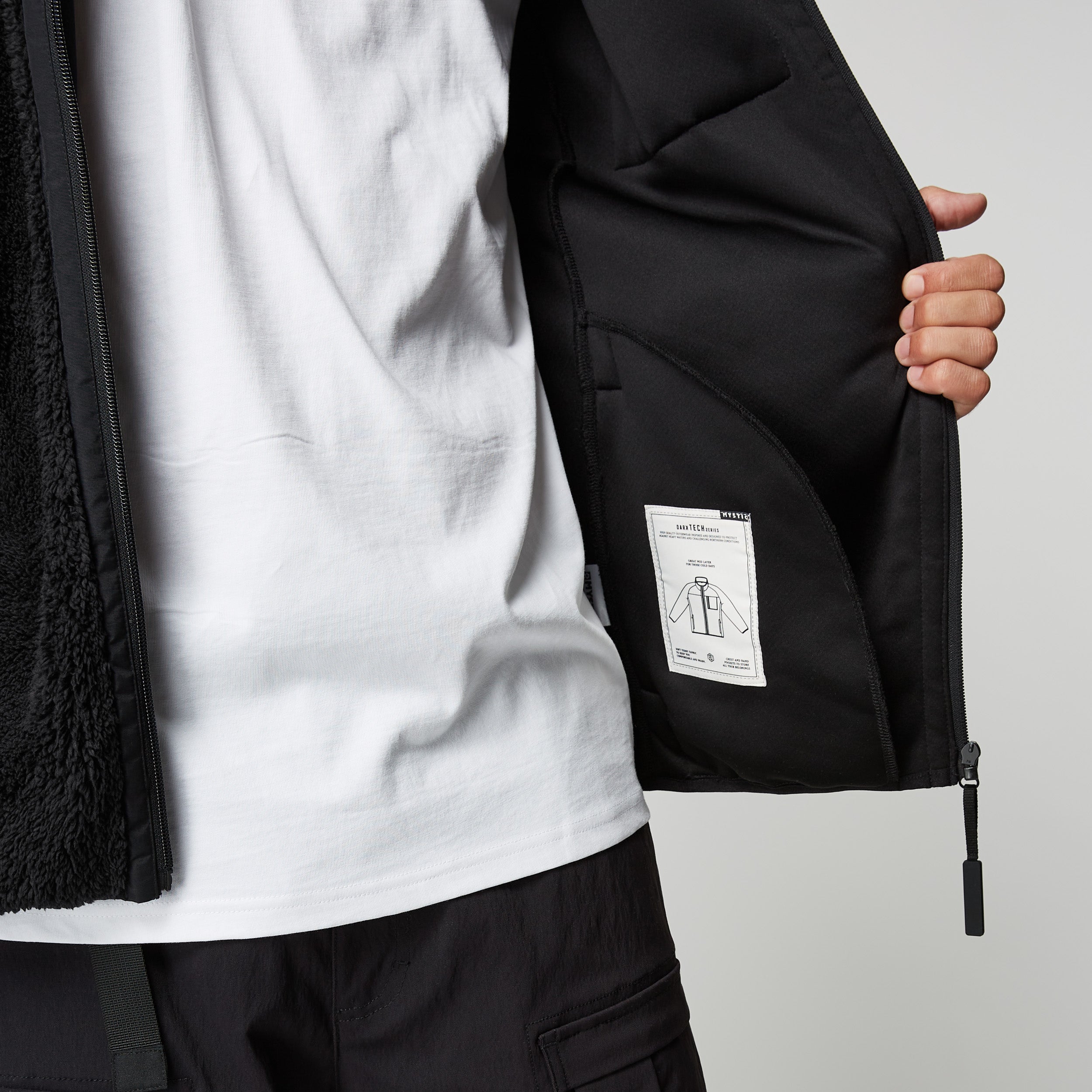 DTS Teddy Zip thru Sweat - Black