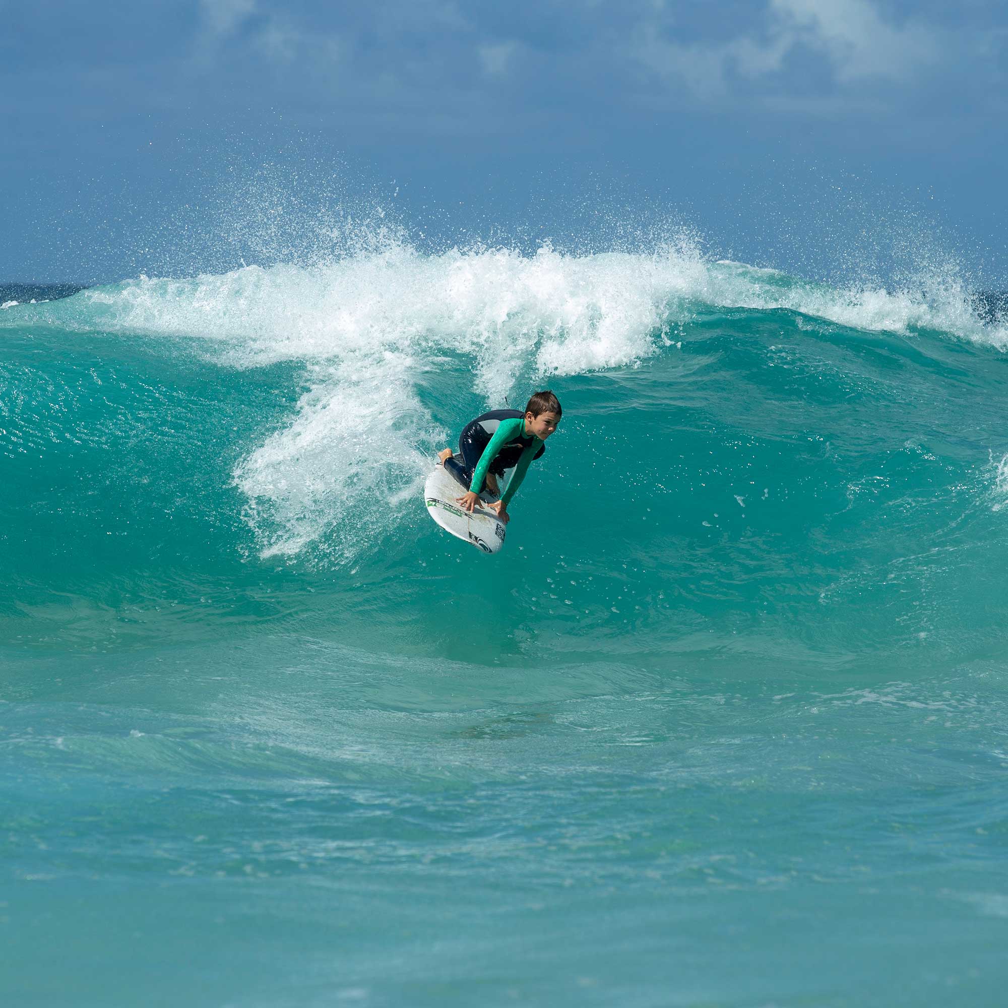 Toddler Reactor 2mm Back Zip - Drenge - slate/light aqua/ocean