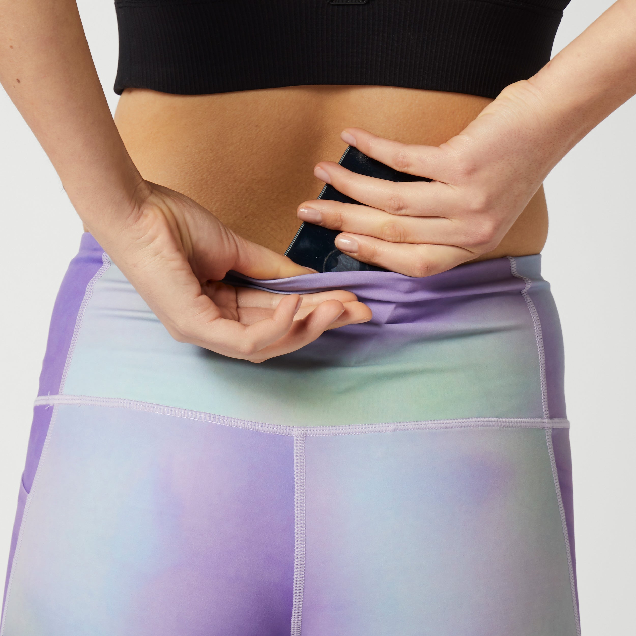 Terri Performance Biker Shorts Women - Purple / Green