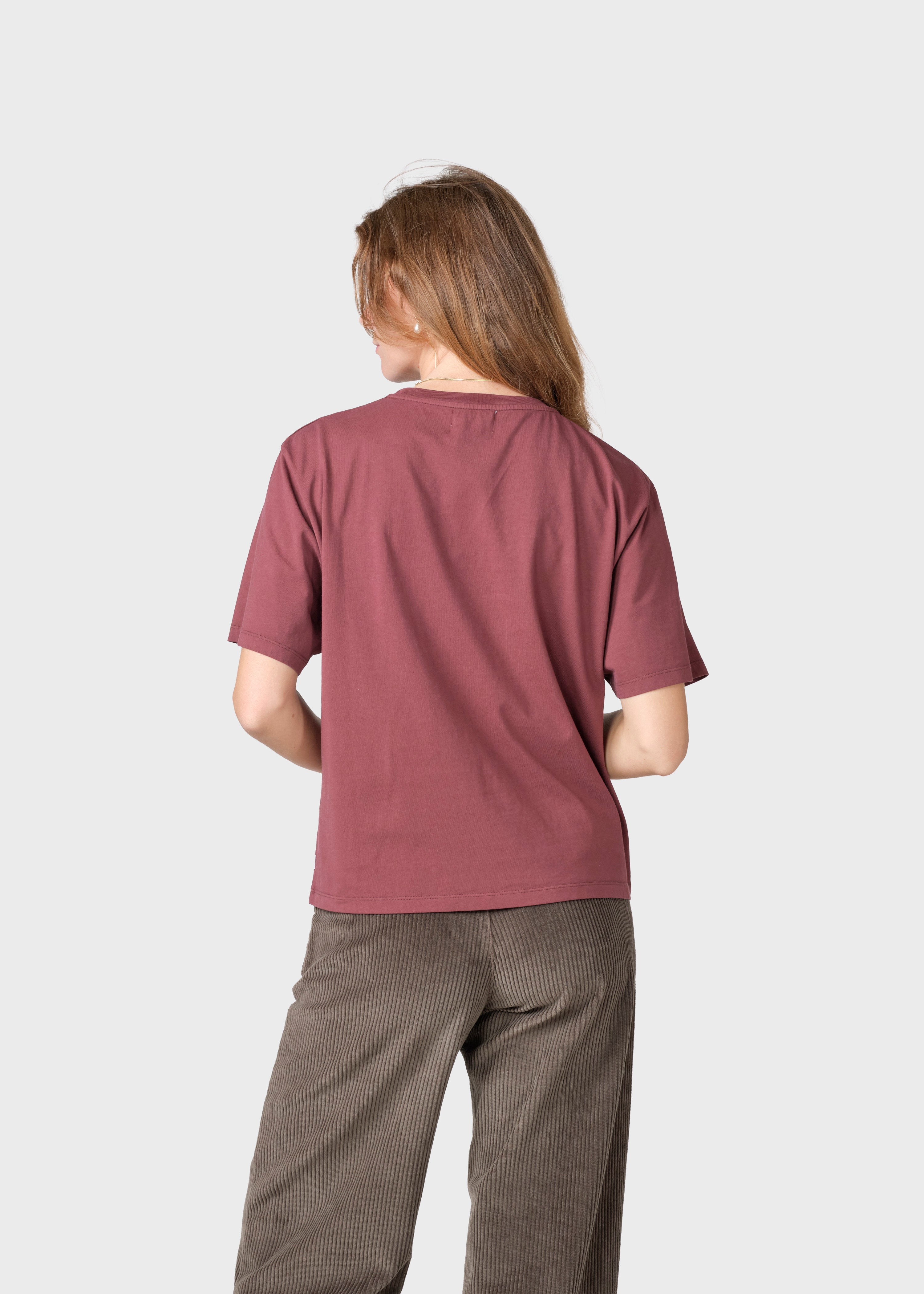 Agnes Tee - Burgundy/cream