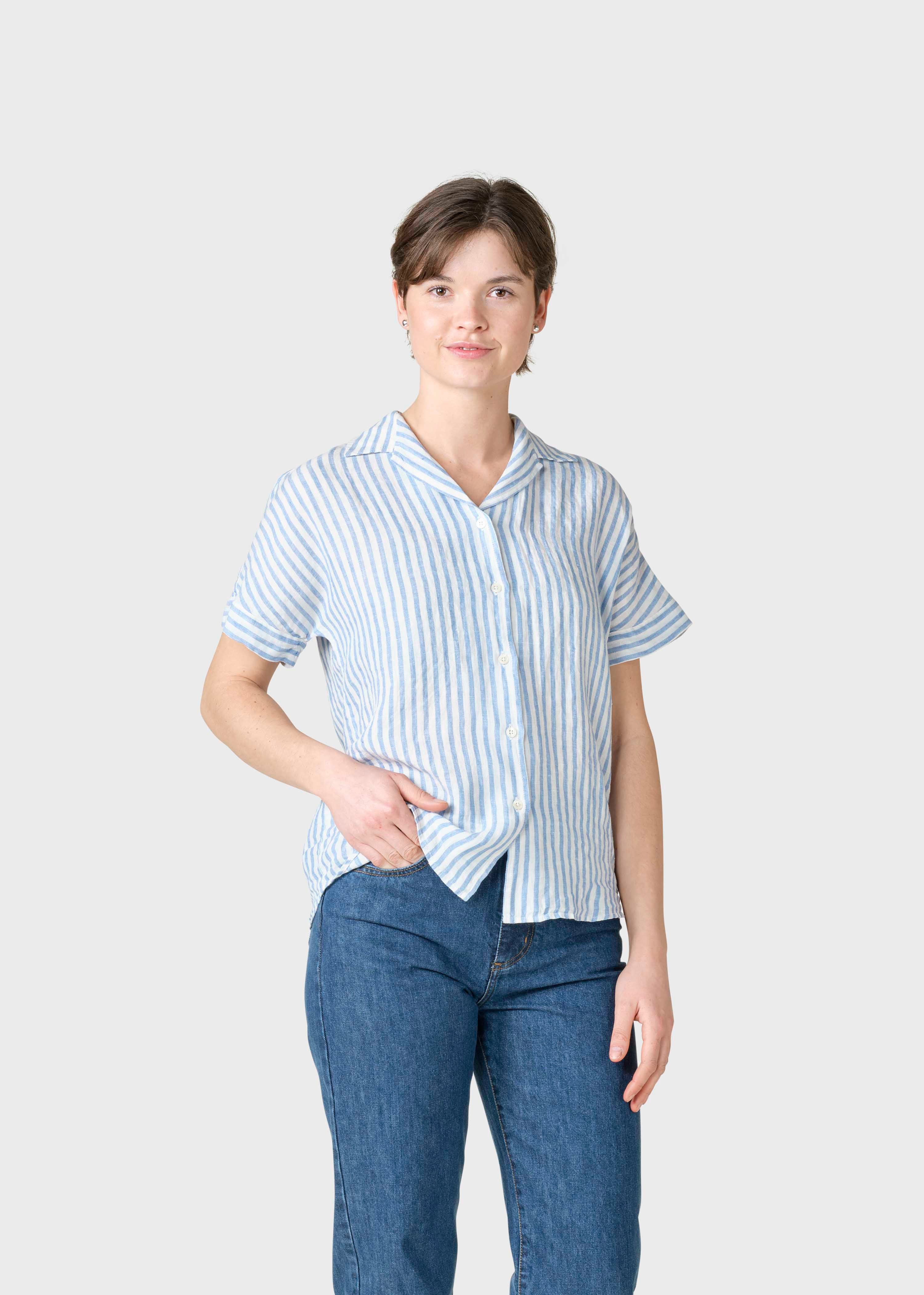 Amanda Shirt - Cream/light Blue