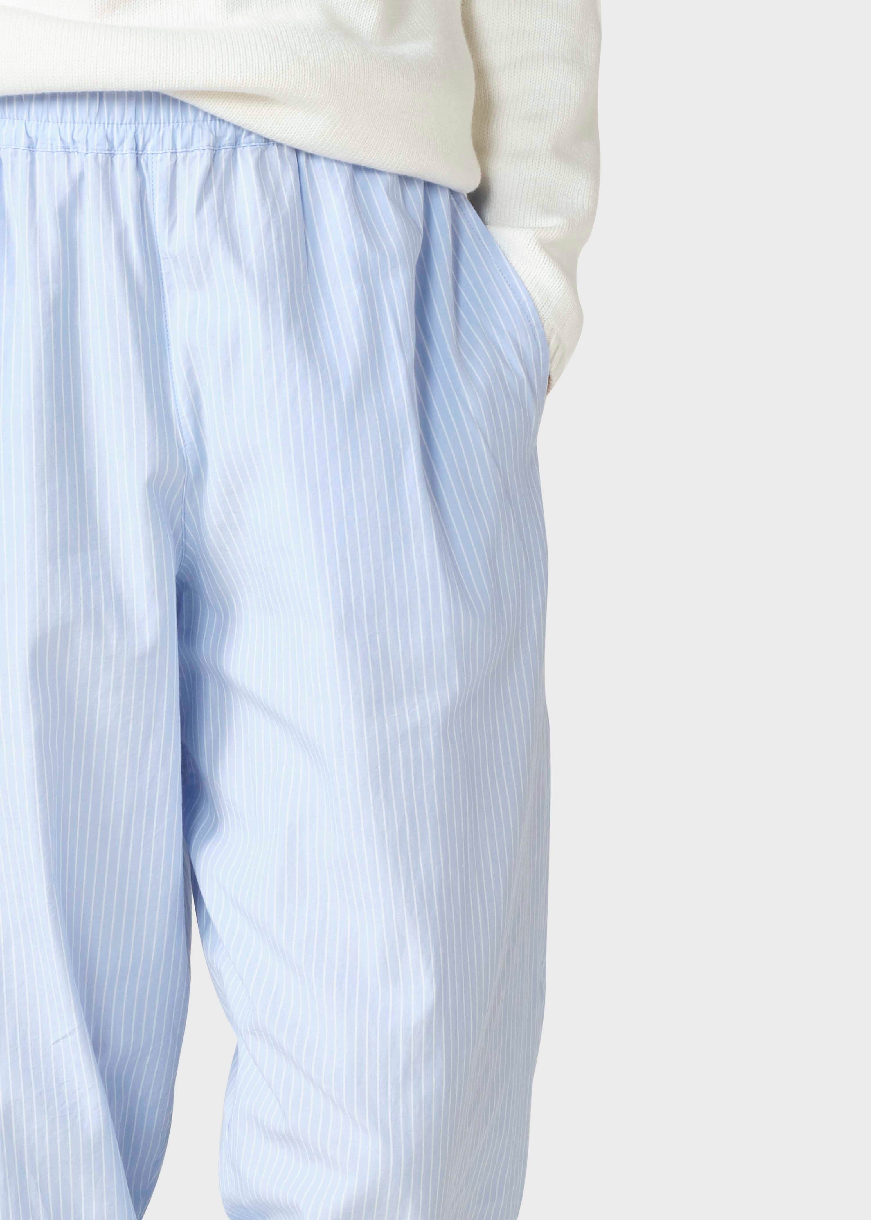 Aya Stripe Pants - Light Blue