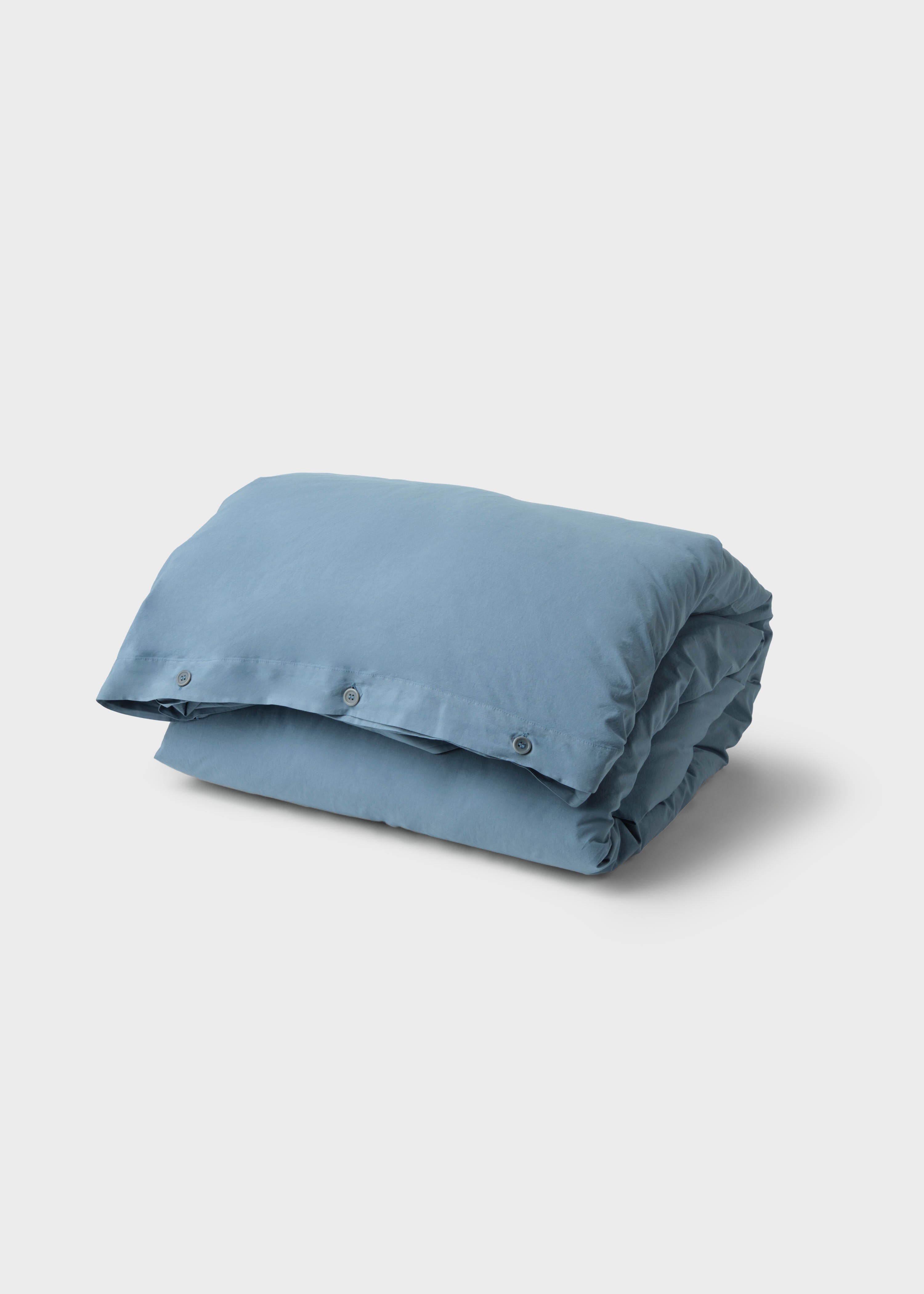 Bed Set - Plain - 140 X 220 + 60 X 70 - Light Blue
