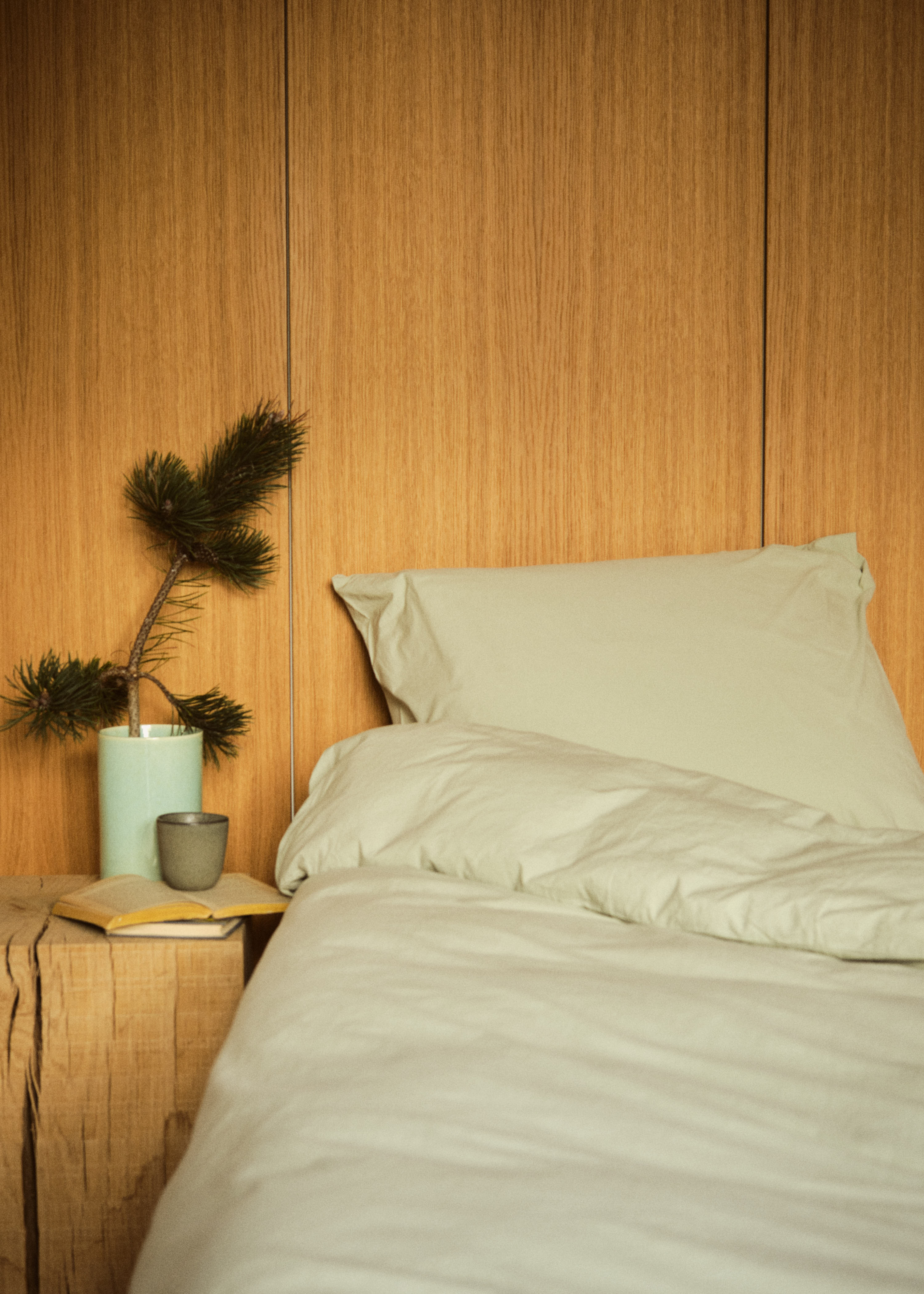 Bed Set - Plain - 140 X 220 + 60 X 70 - Sage