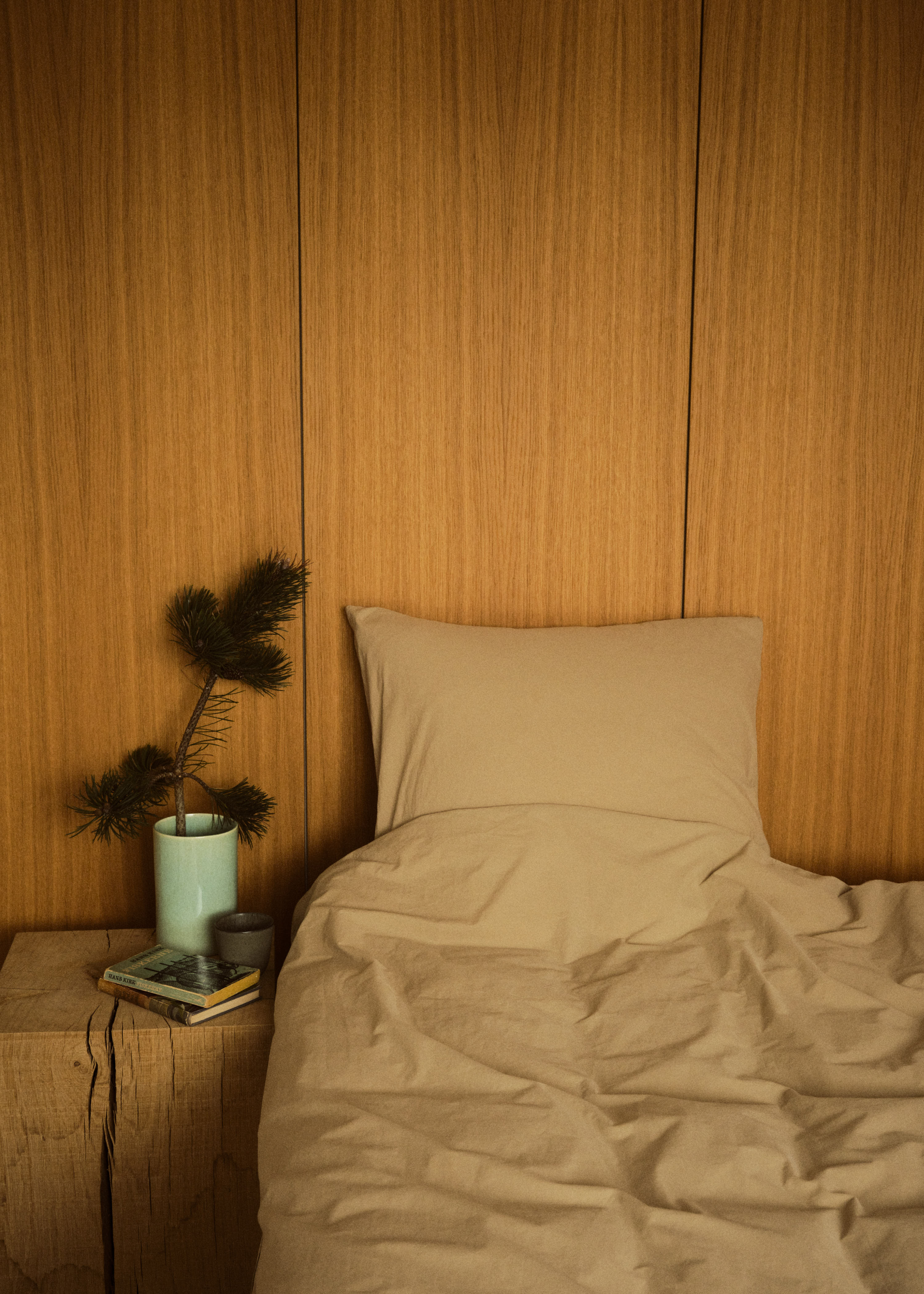 Bed Set - Plain - 140 X 220 + 60 X 70 - Sand