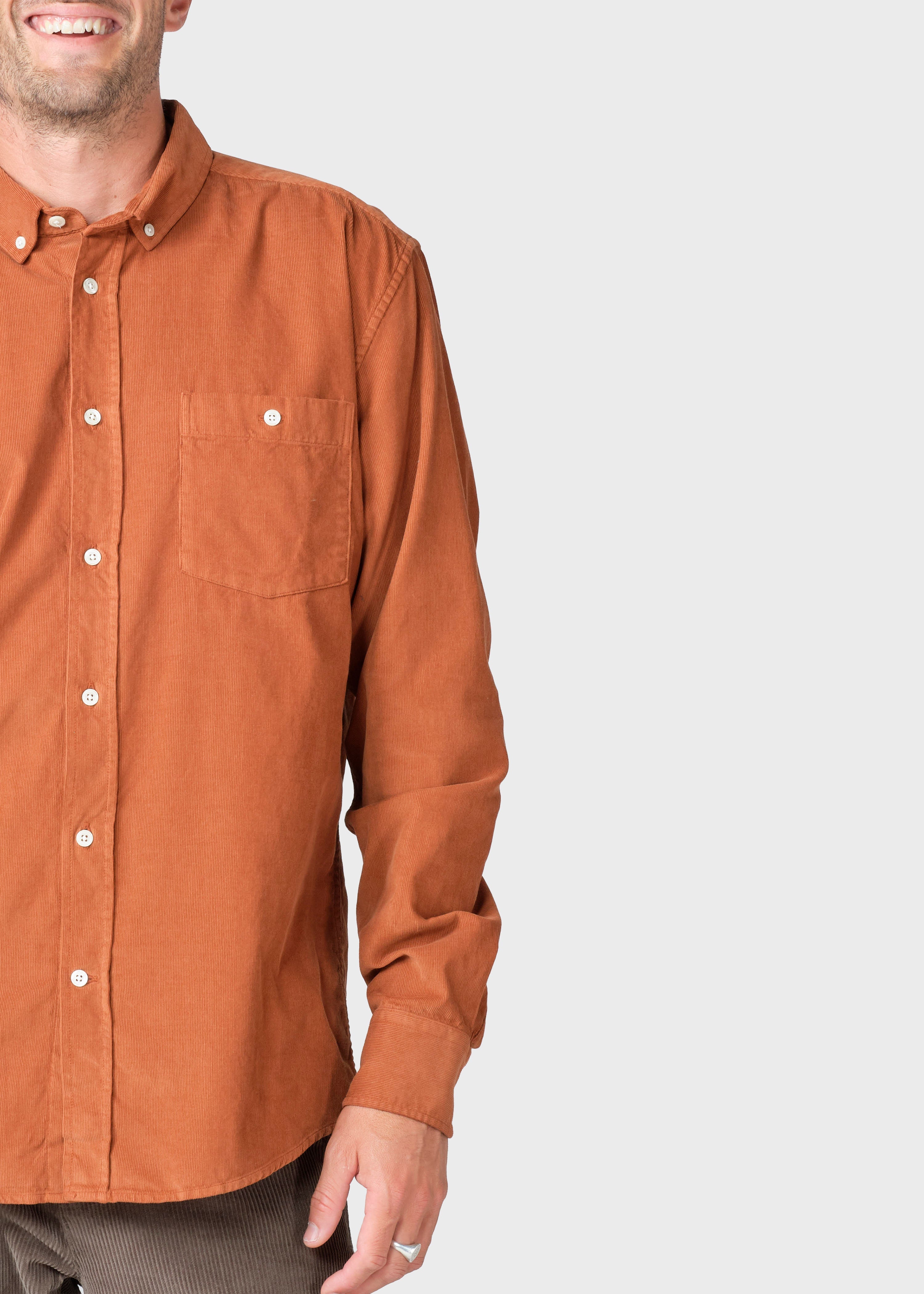 Benjamin Corduroy Shirt - Rust
