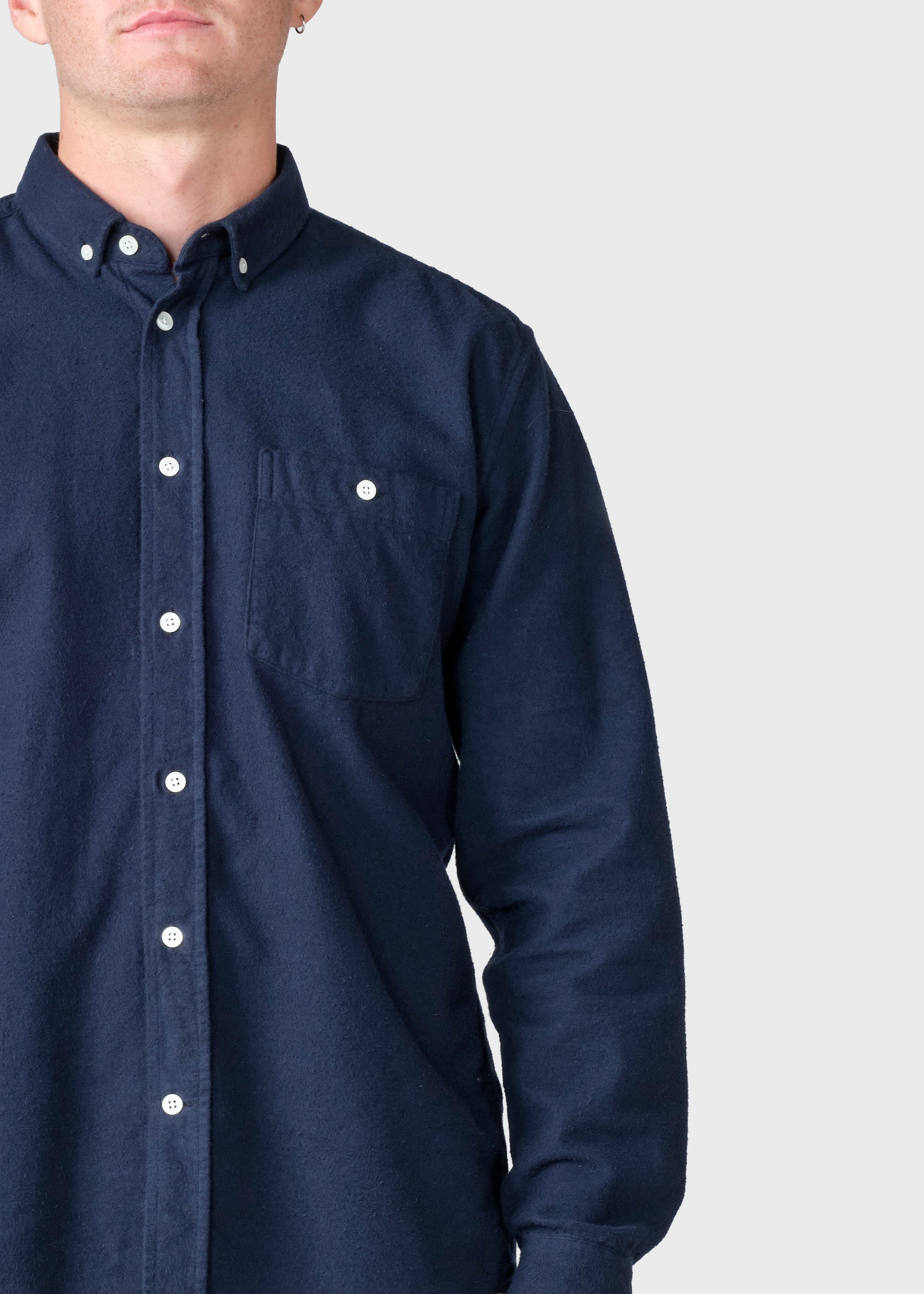 Benjamin Flannel Shirt - Navy