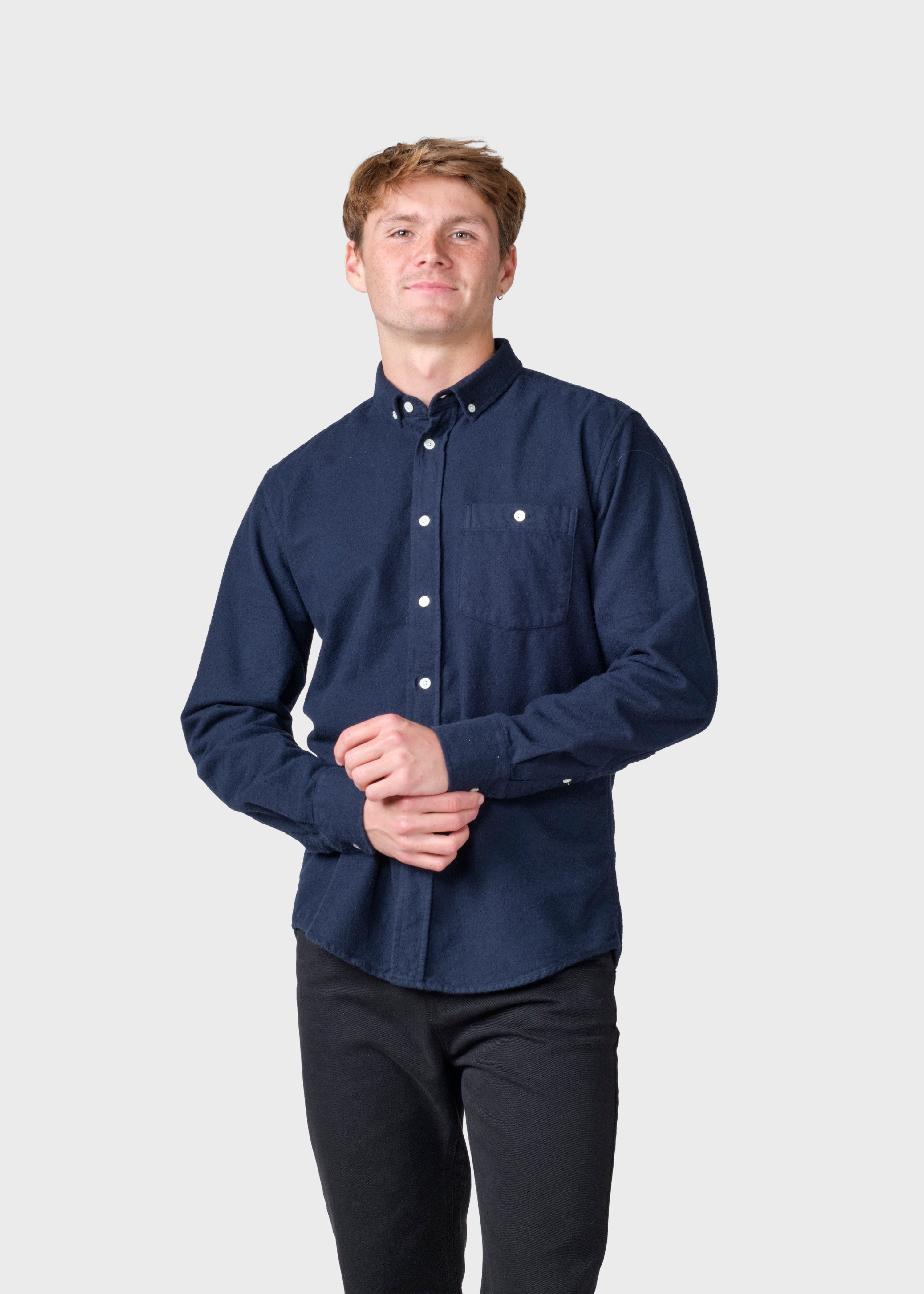 Benjamin Flannel Shirt - Navy