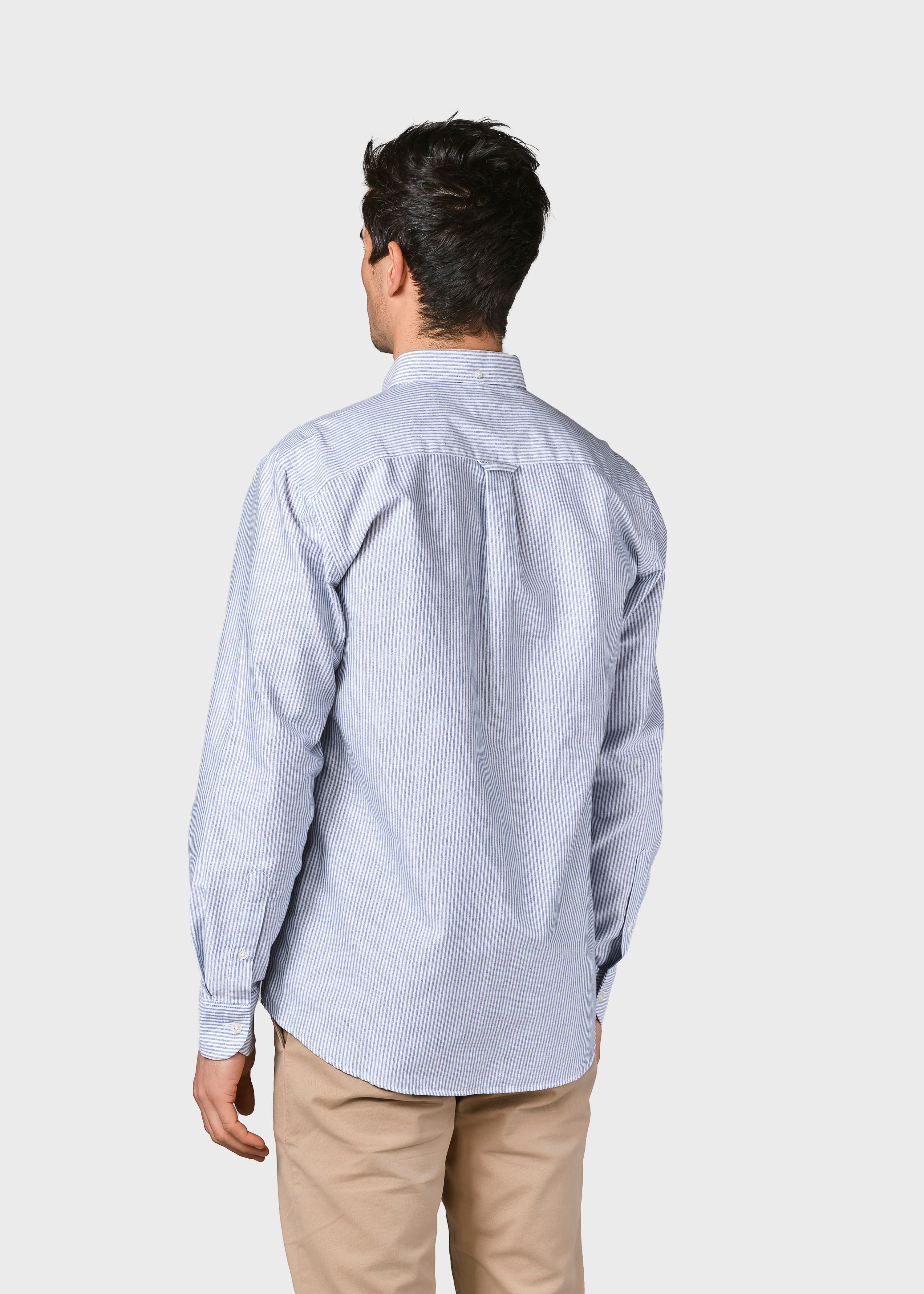 Benjamin Striped Shirt - White/navy