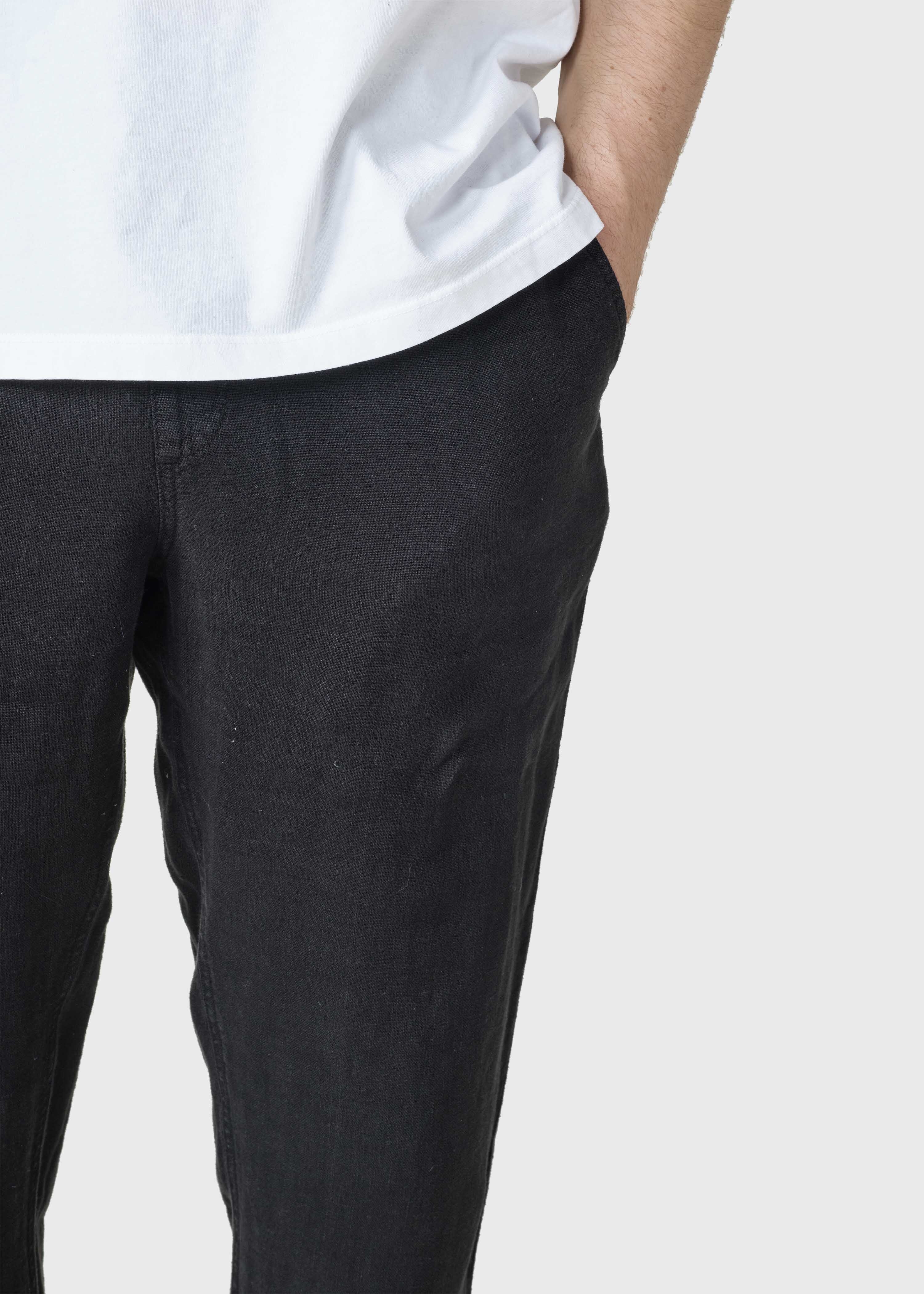 Birger Cotton/linen Pants - Black