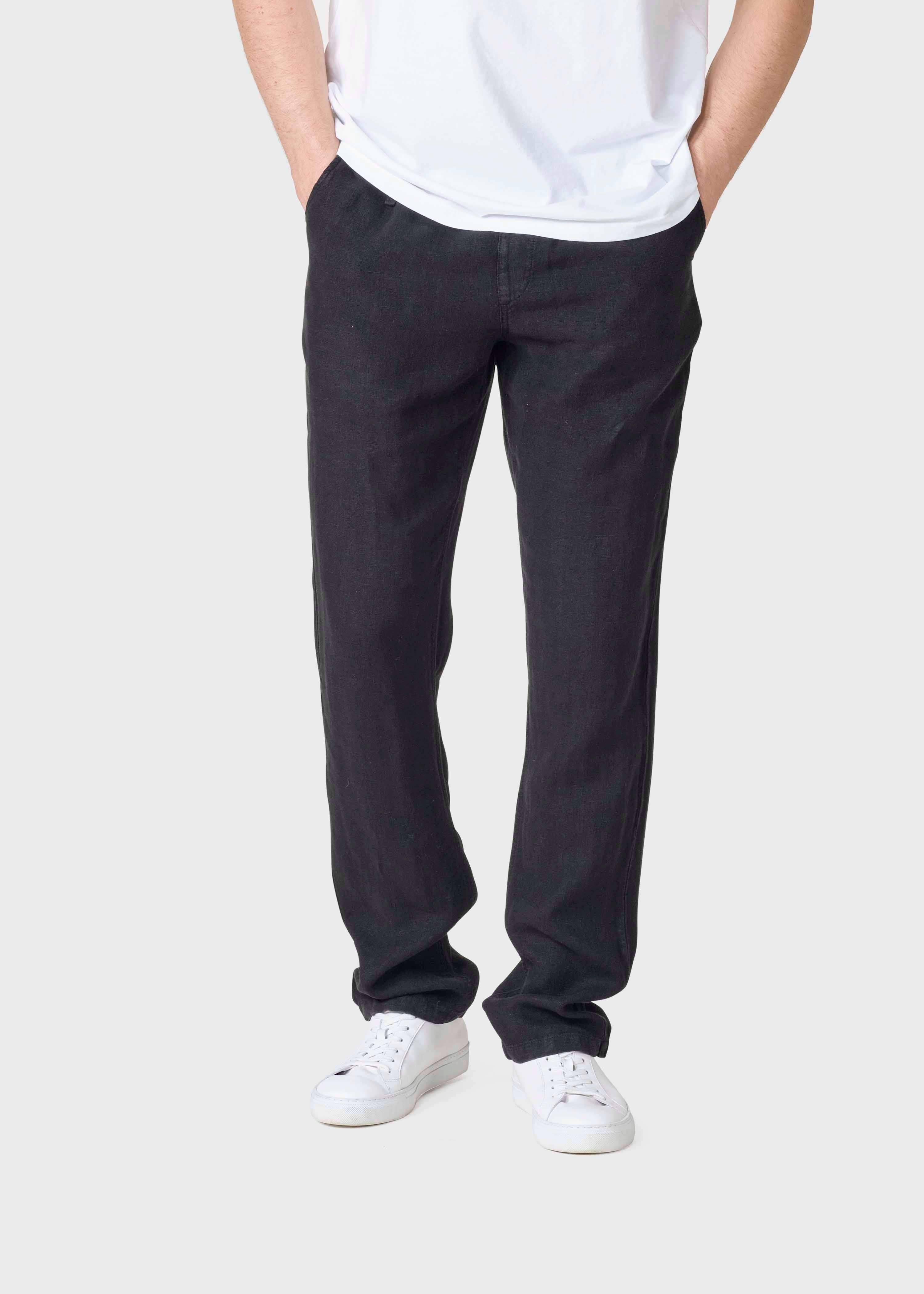 Birger Cotton/linen Pants - Black