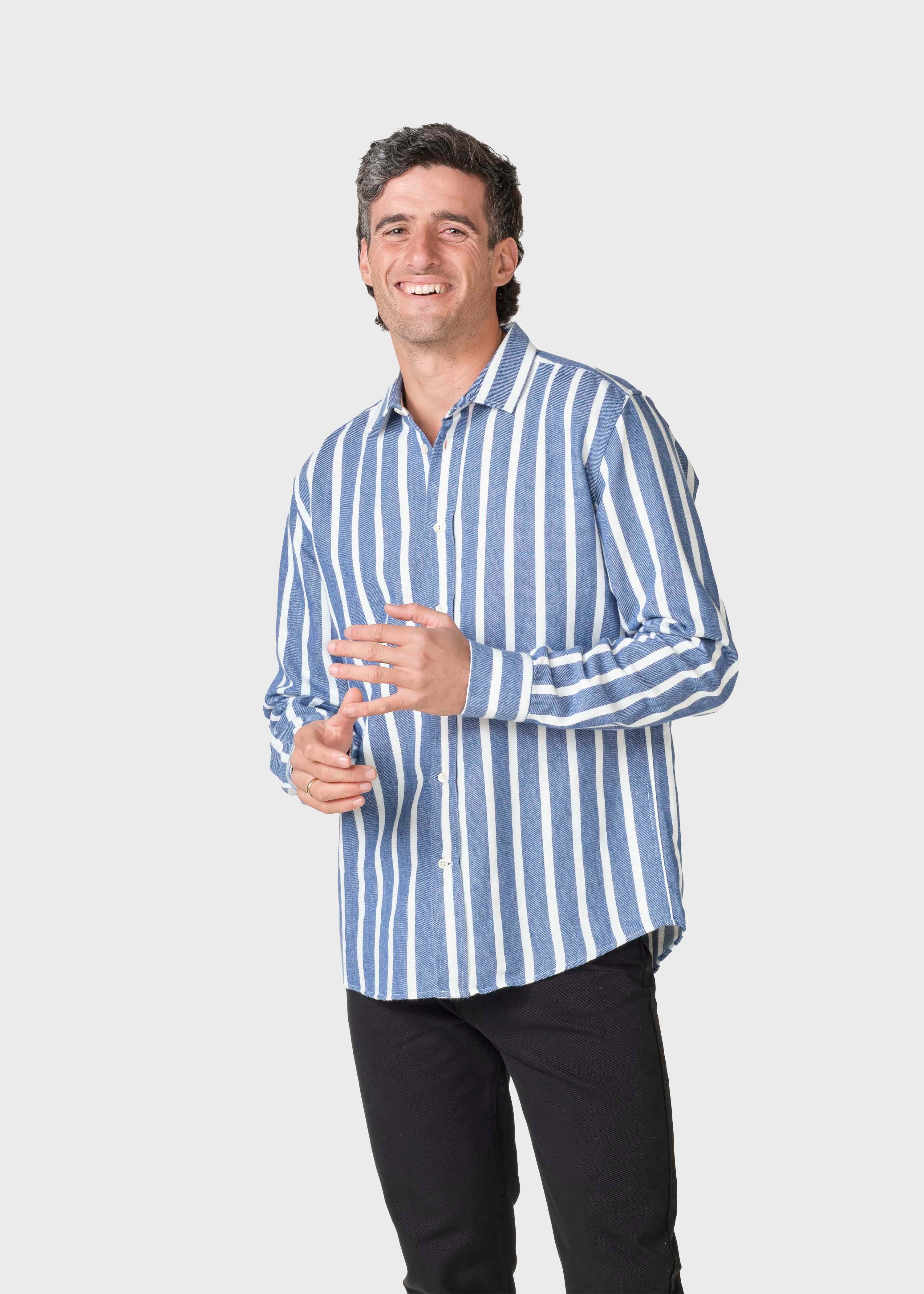 Cornelius Shirt - White/ocean