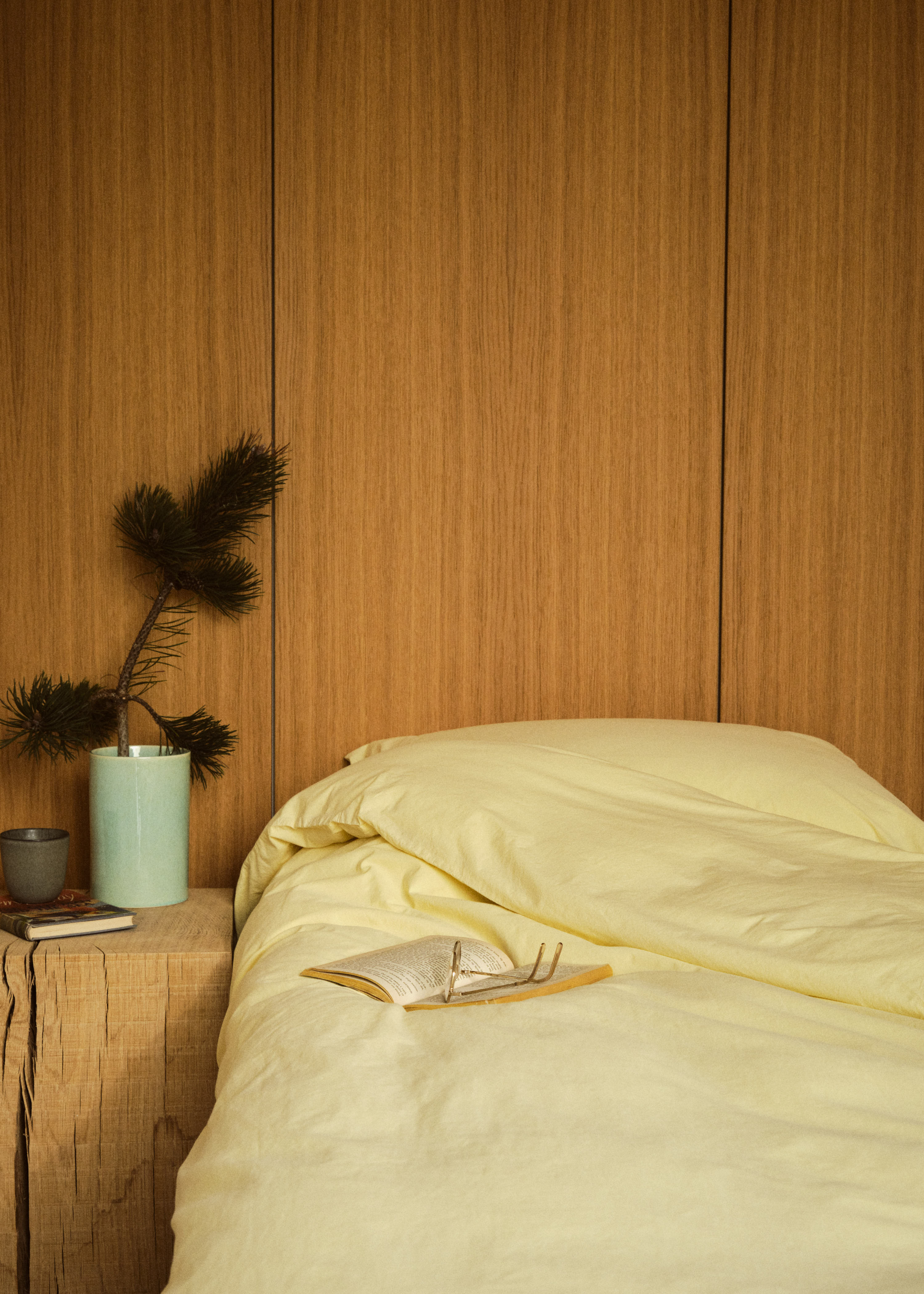 Bed Set - Plain - 140 X 200 + 80 X 80 - Lemon Sorbet