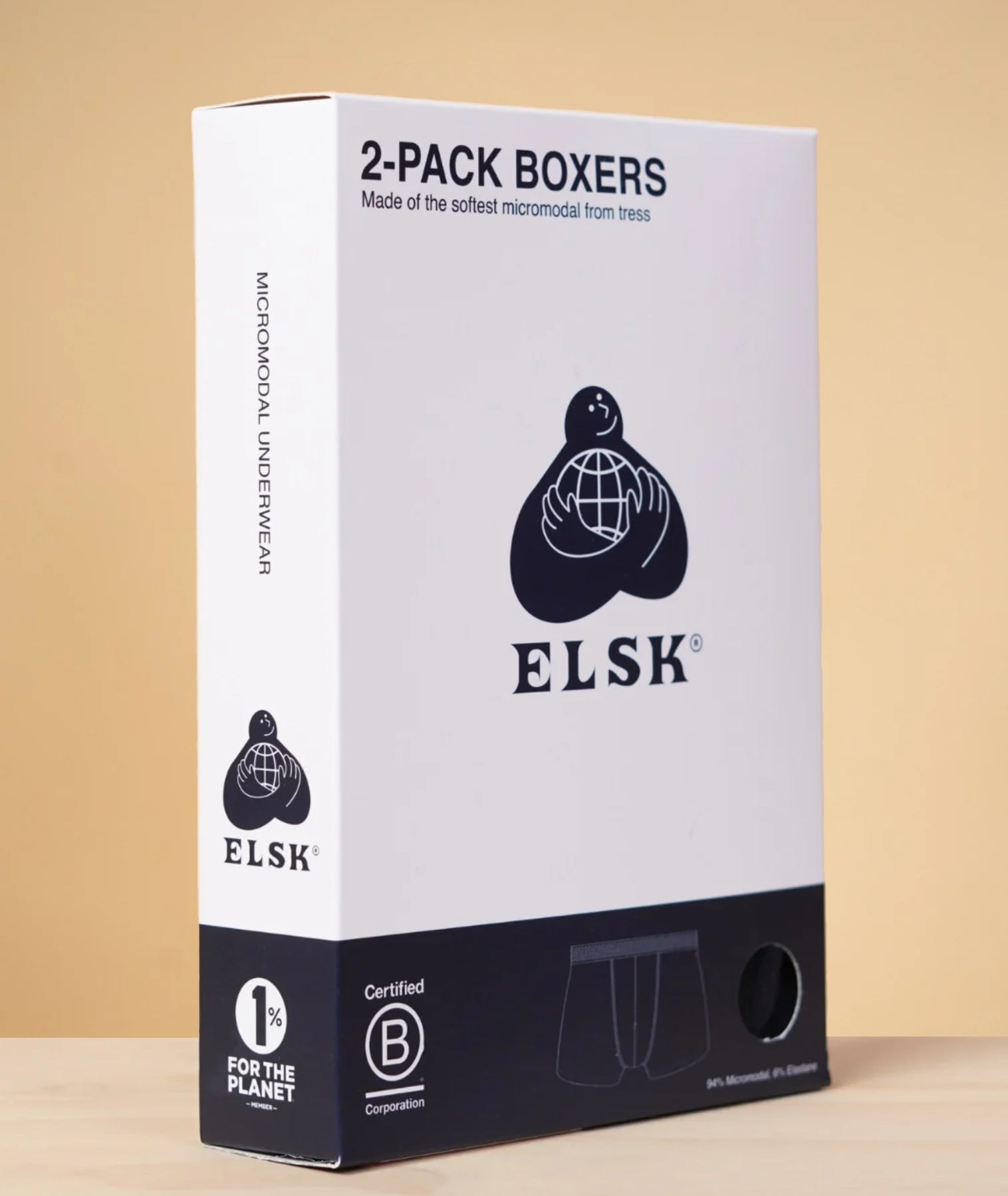 Men'S Micromodal Underwear Boxers 2-Pack