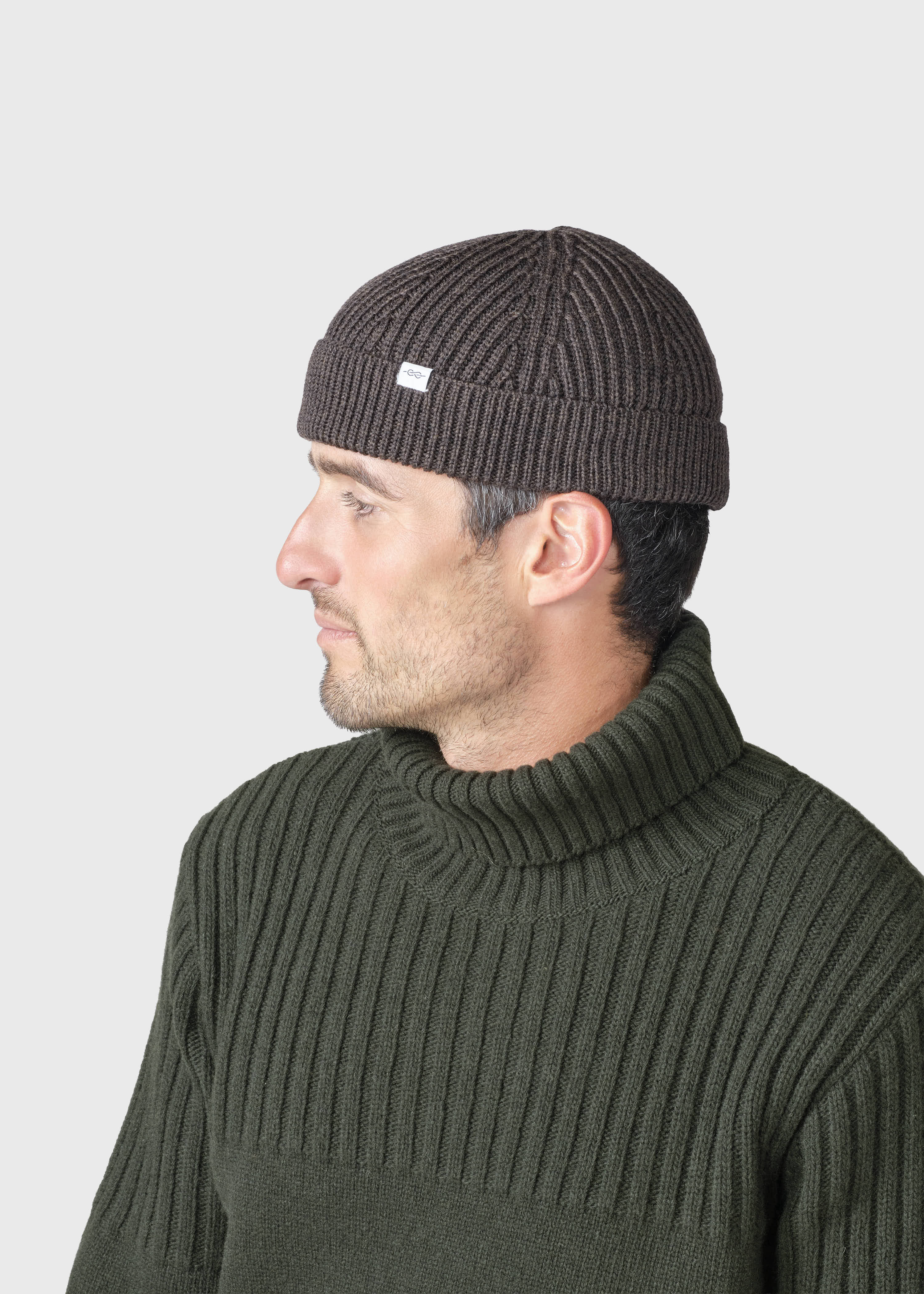 Fine Short Beanie - Taupe