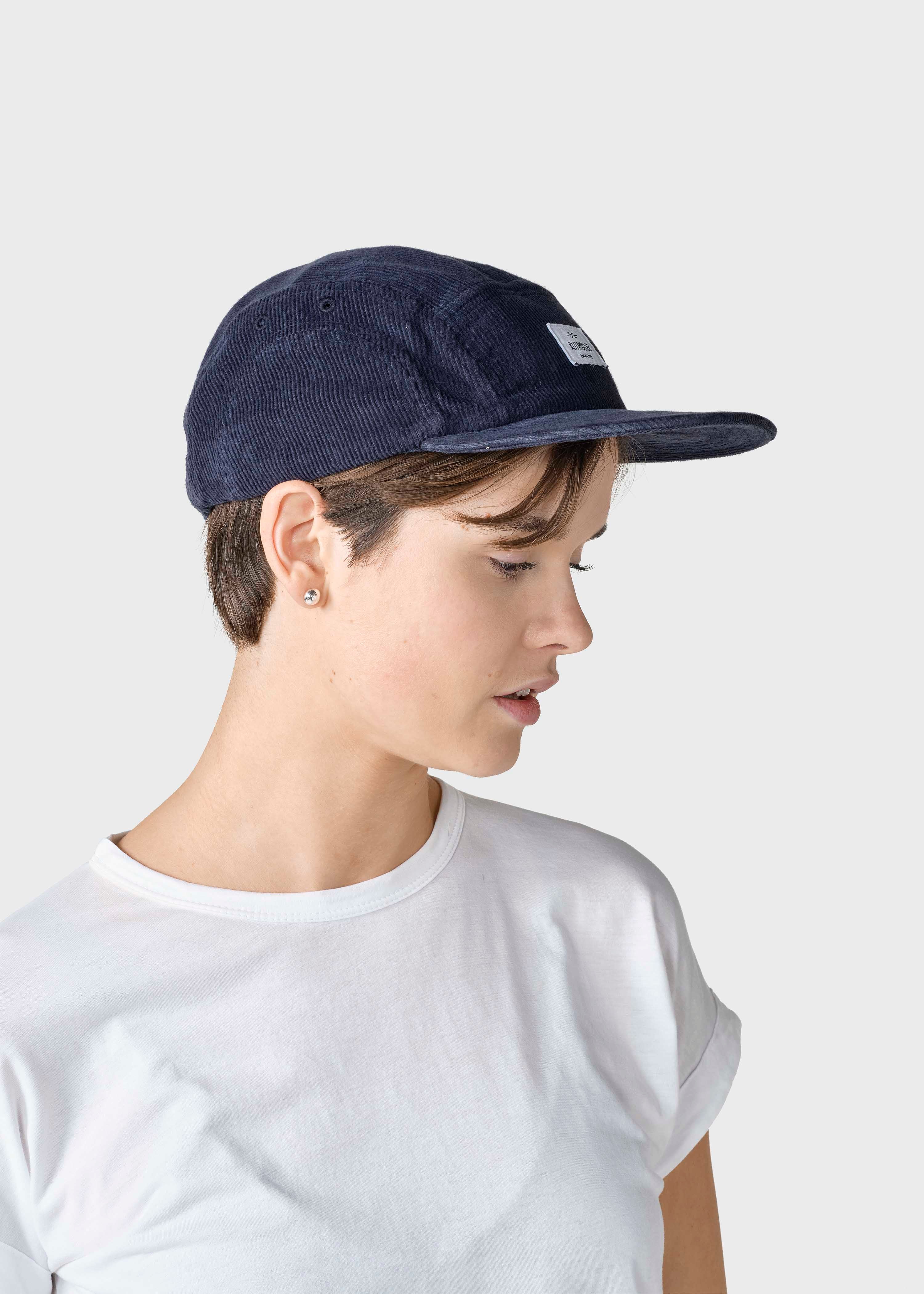 Five Panel Corduroy Cap - Navy