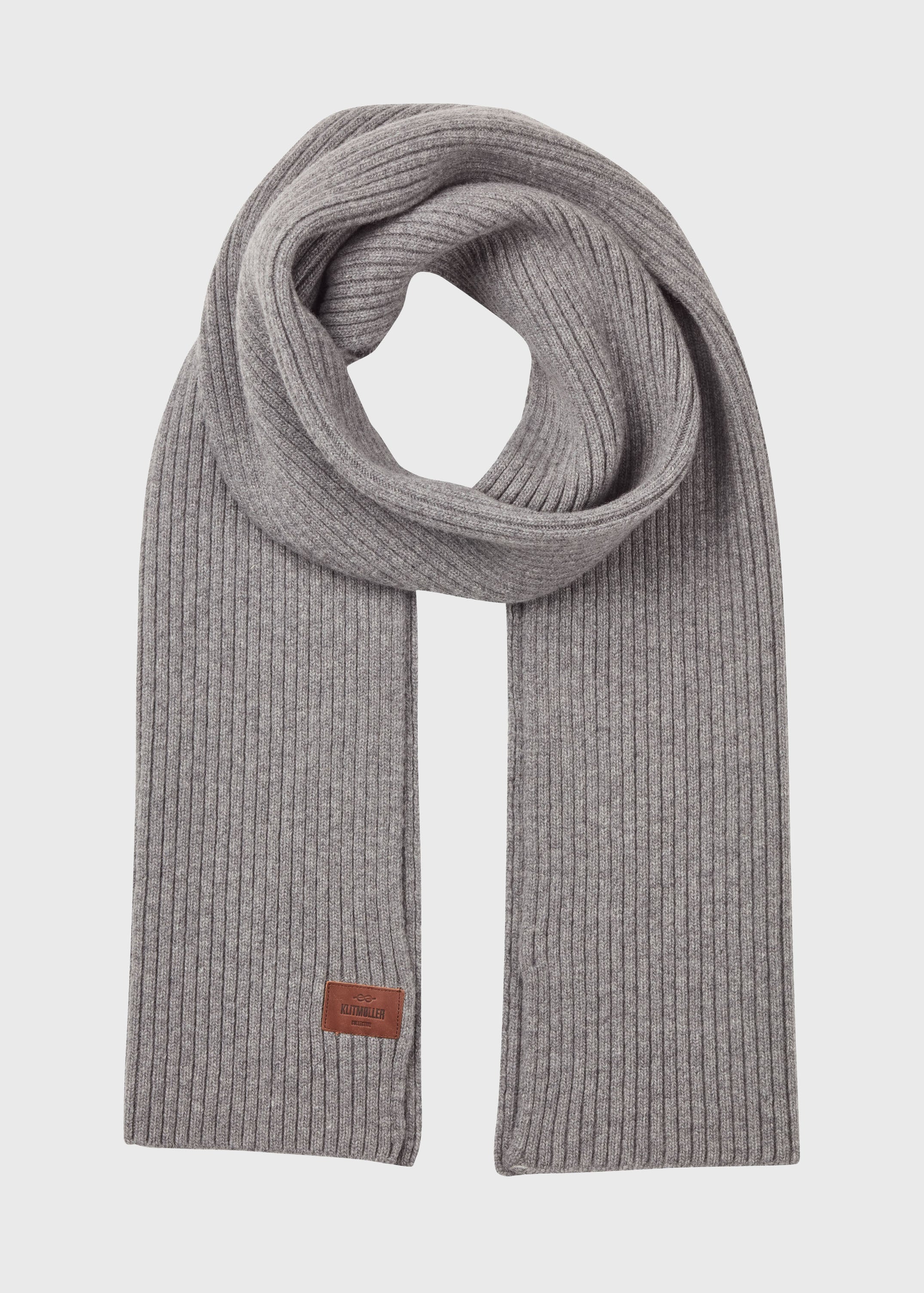 Heavy Rib Scarf - Light Grey