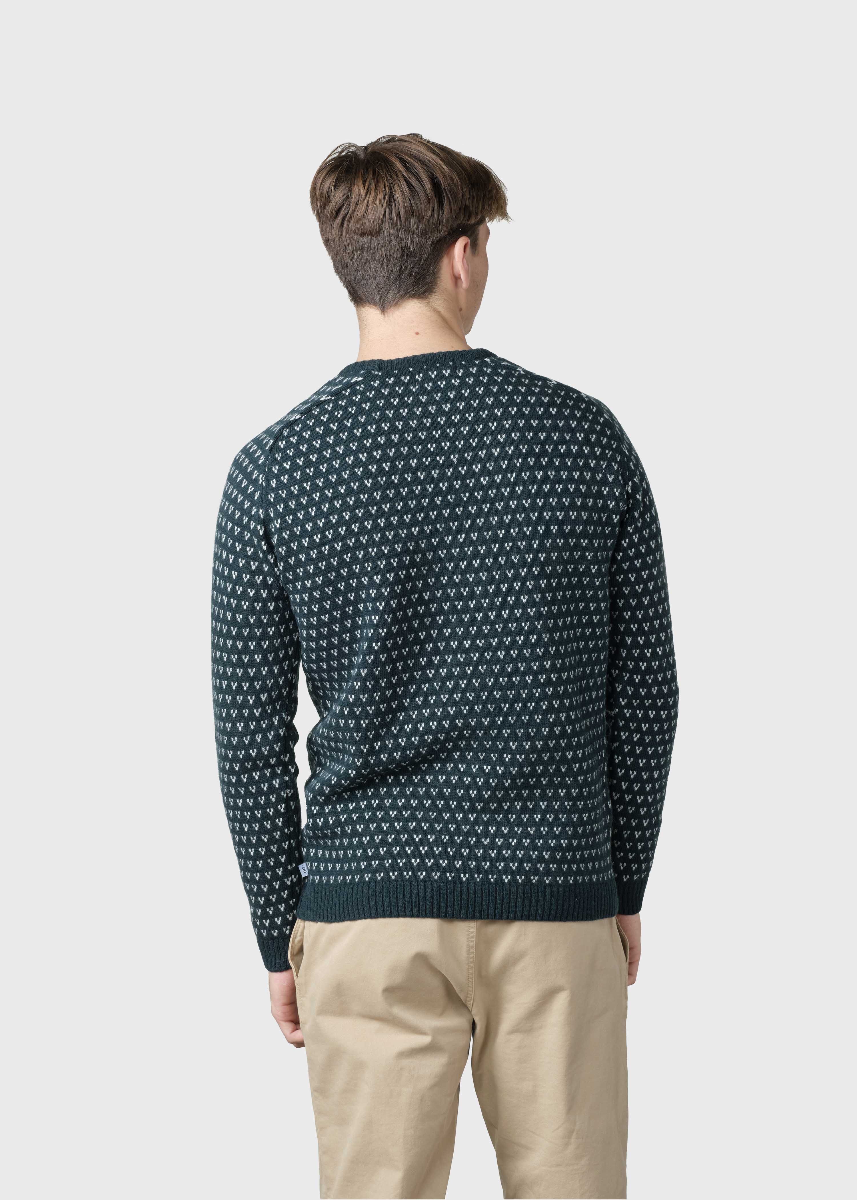Hugo Knit - Moss Green/cream