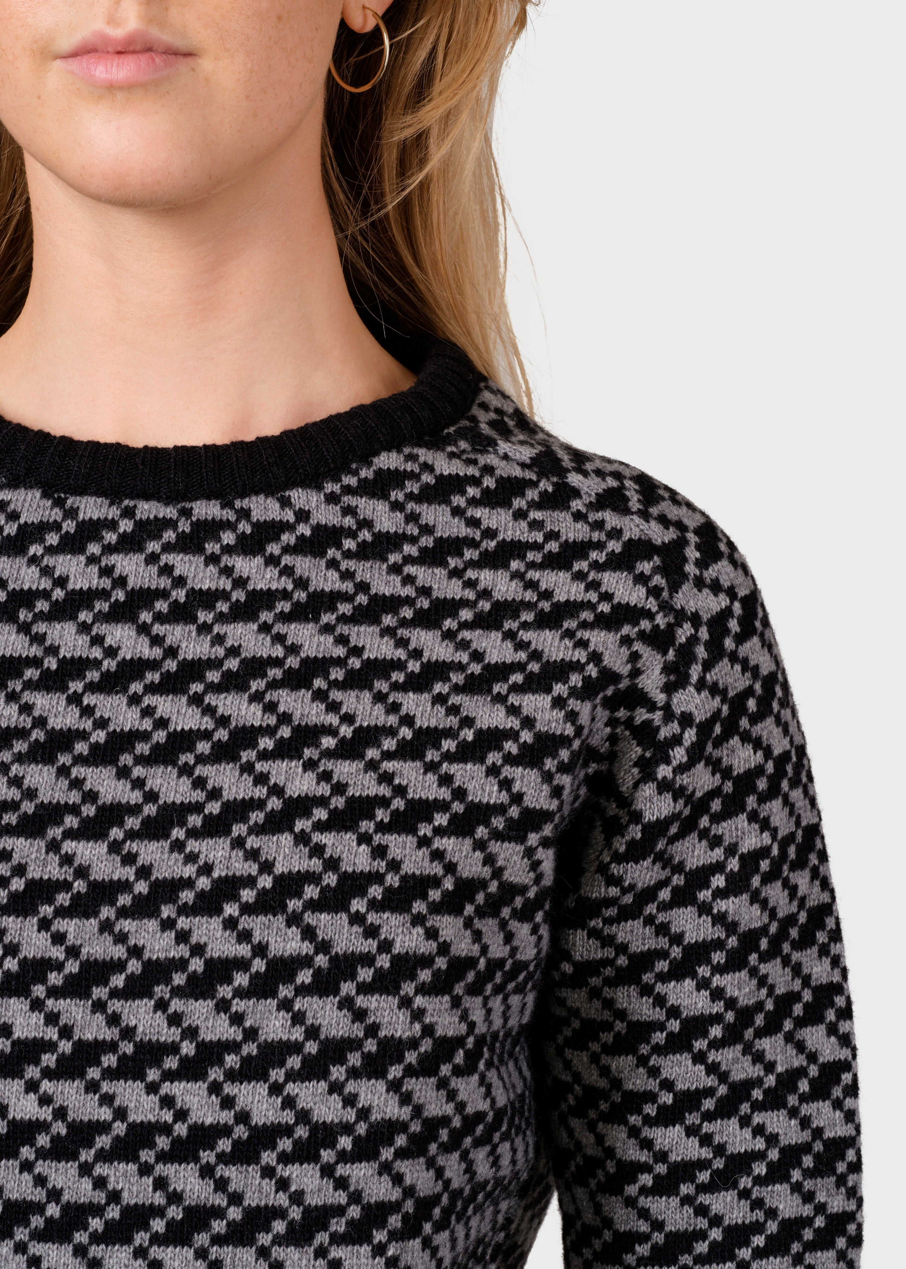 Ida Knit - Black/light Grey