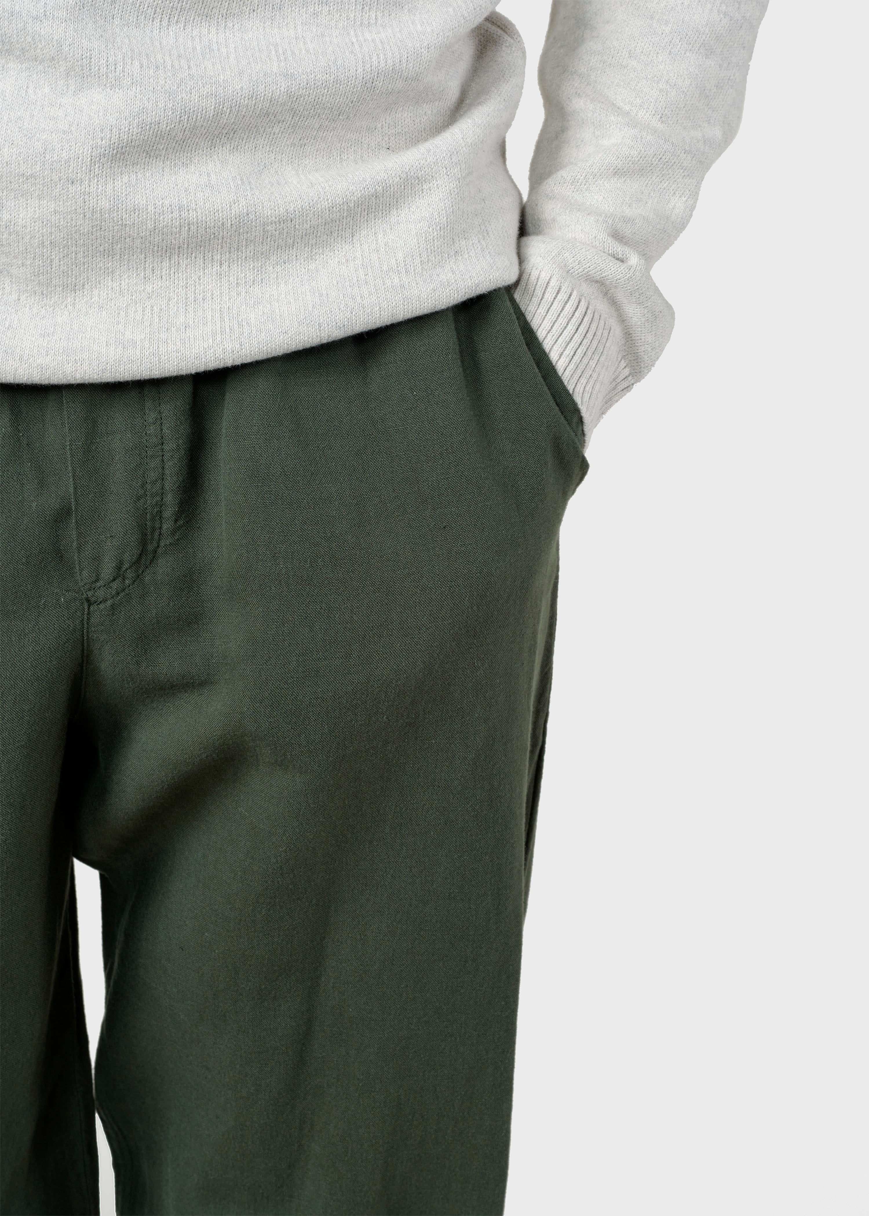 Jens Linen Pants - Olive