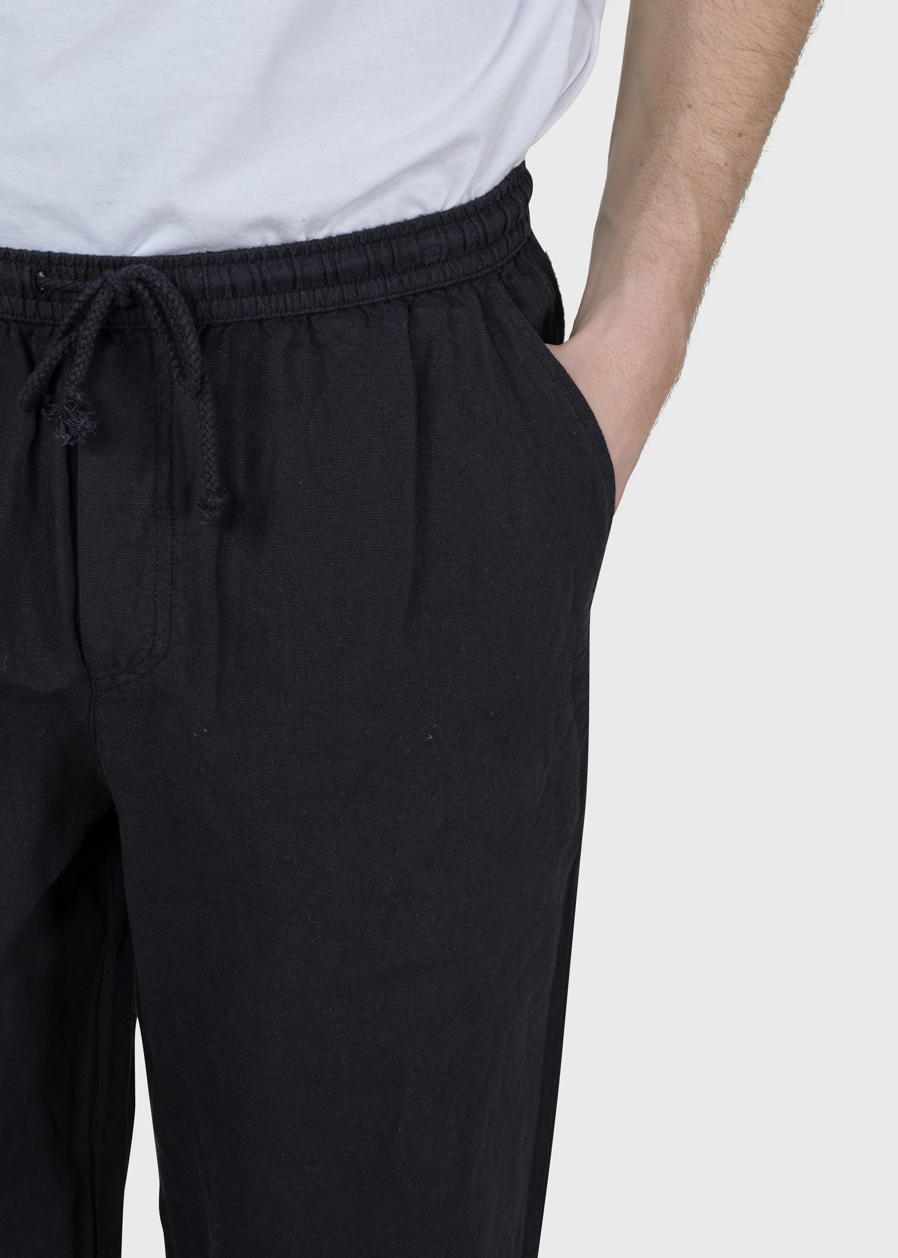 Jens Linen Pants - Black