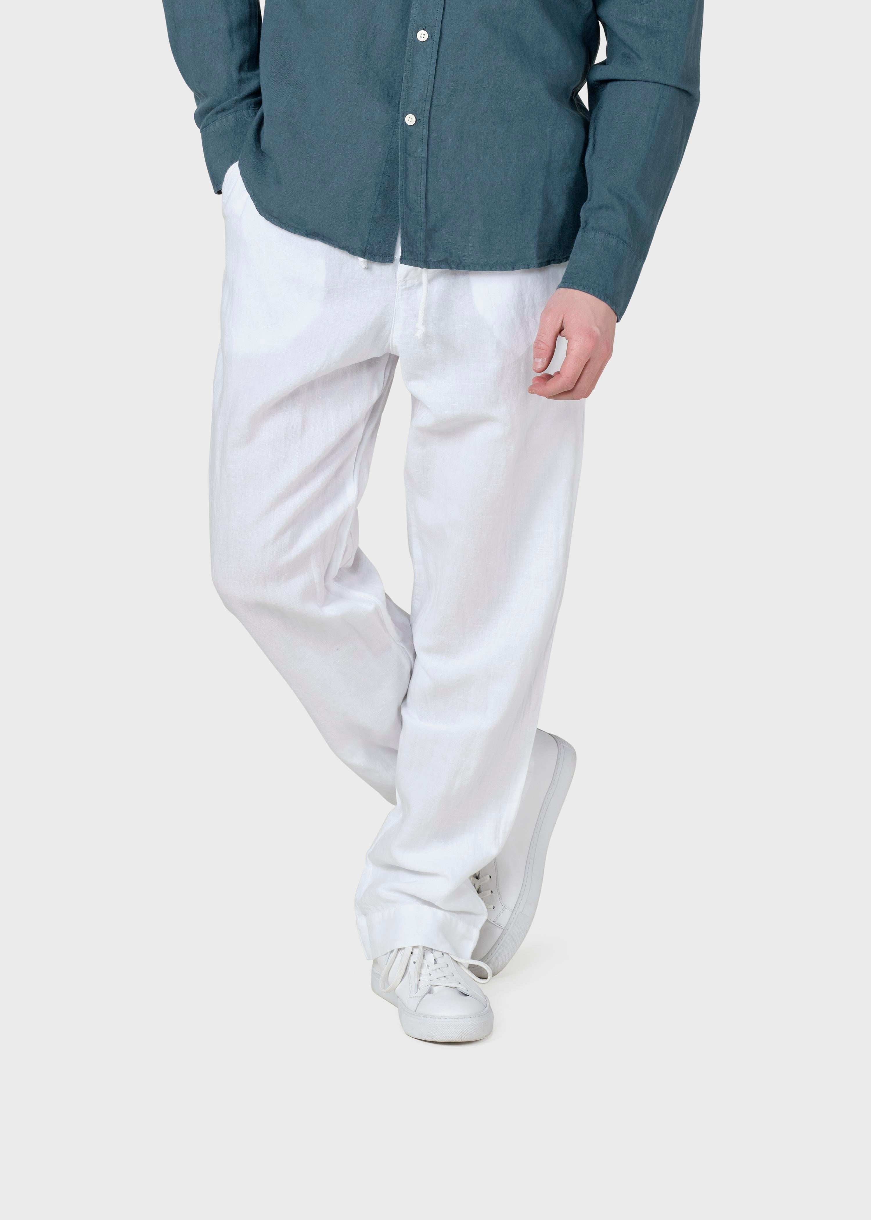 Jens Linen Pants - White
