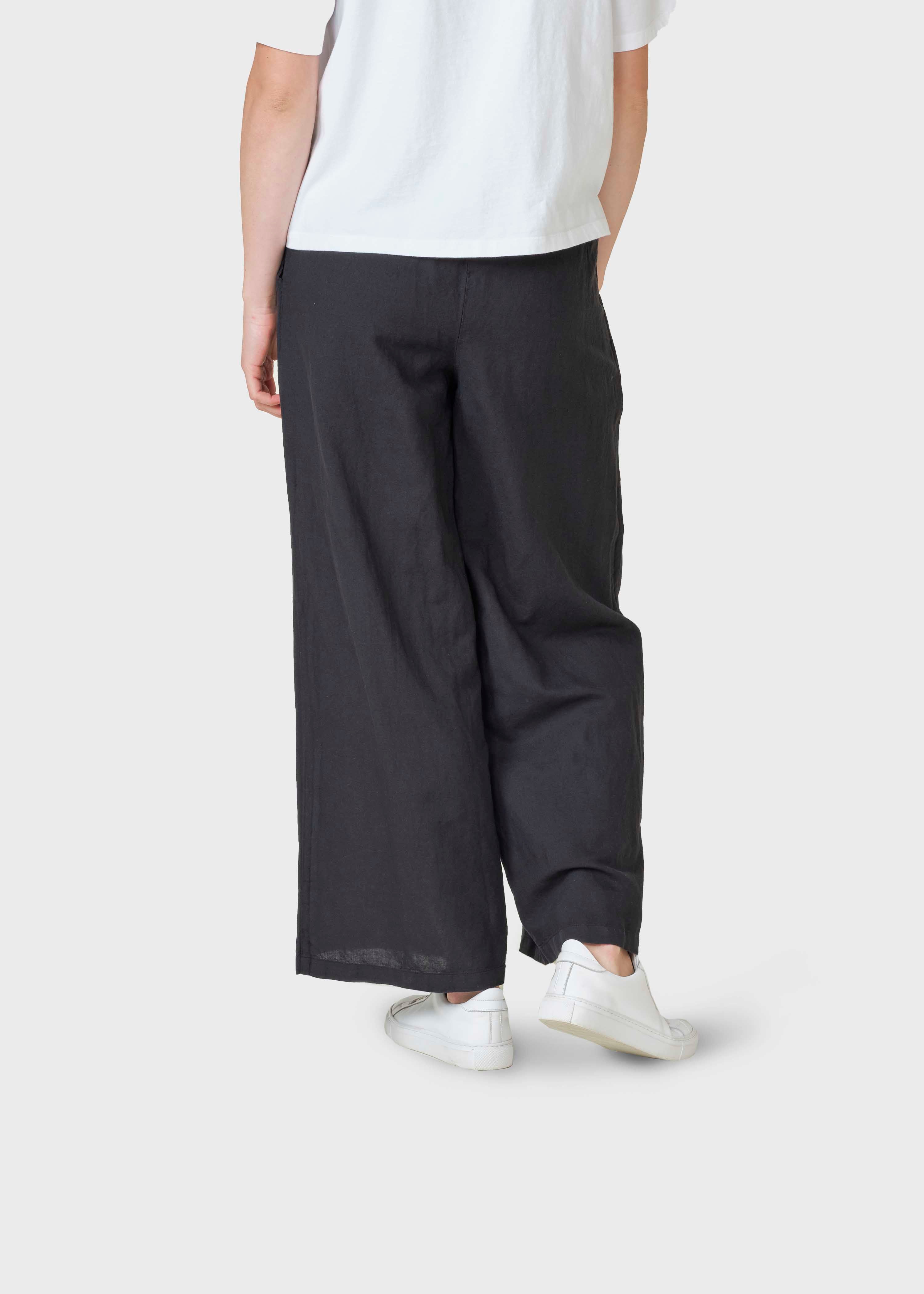 Kaja Cotton/linen Pants - Black