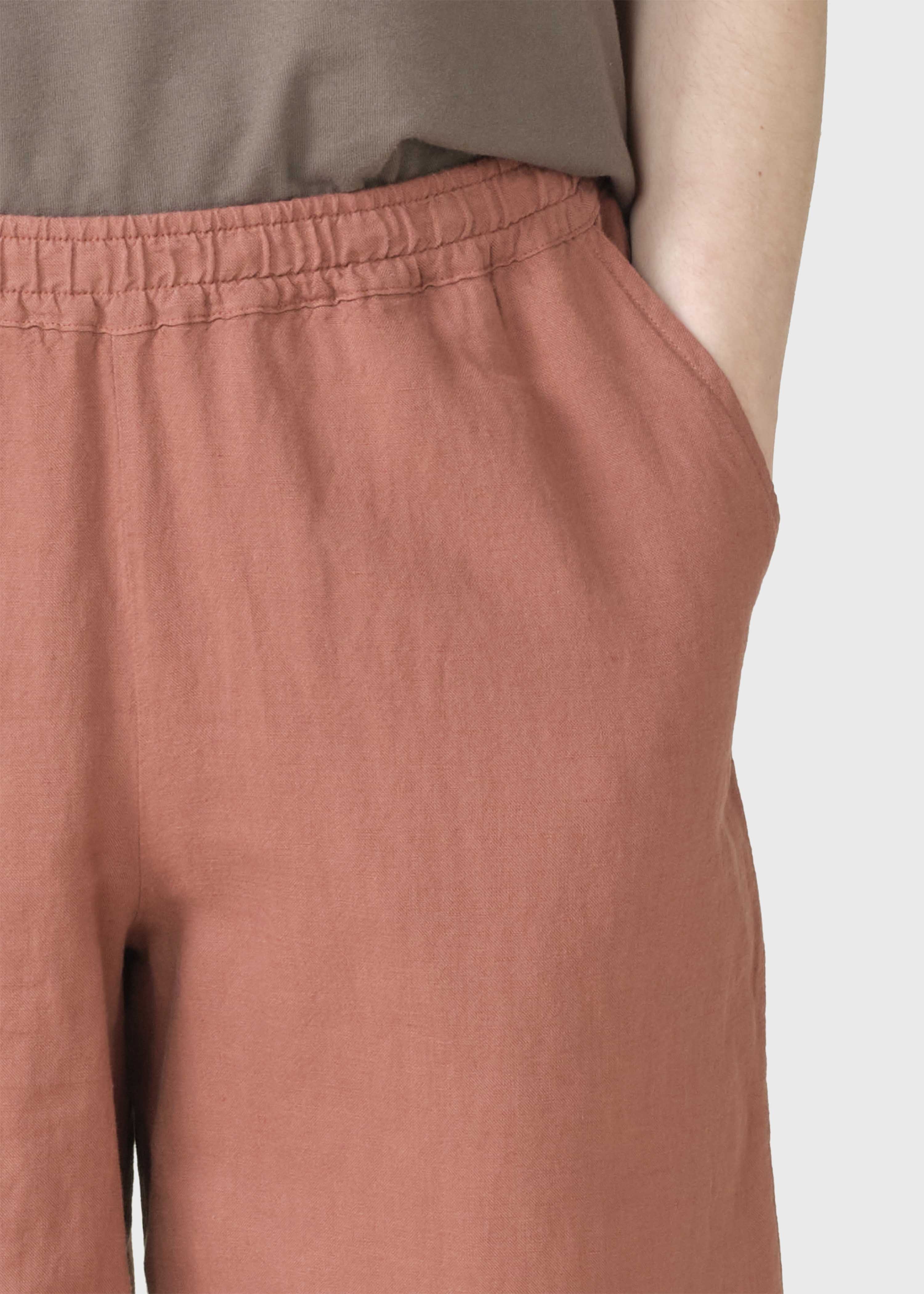 Kaja Cotton/linen Pants - Burnt Sienna
