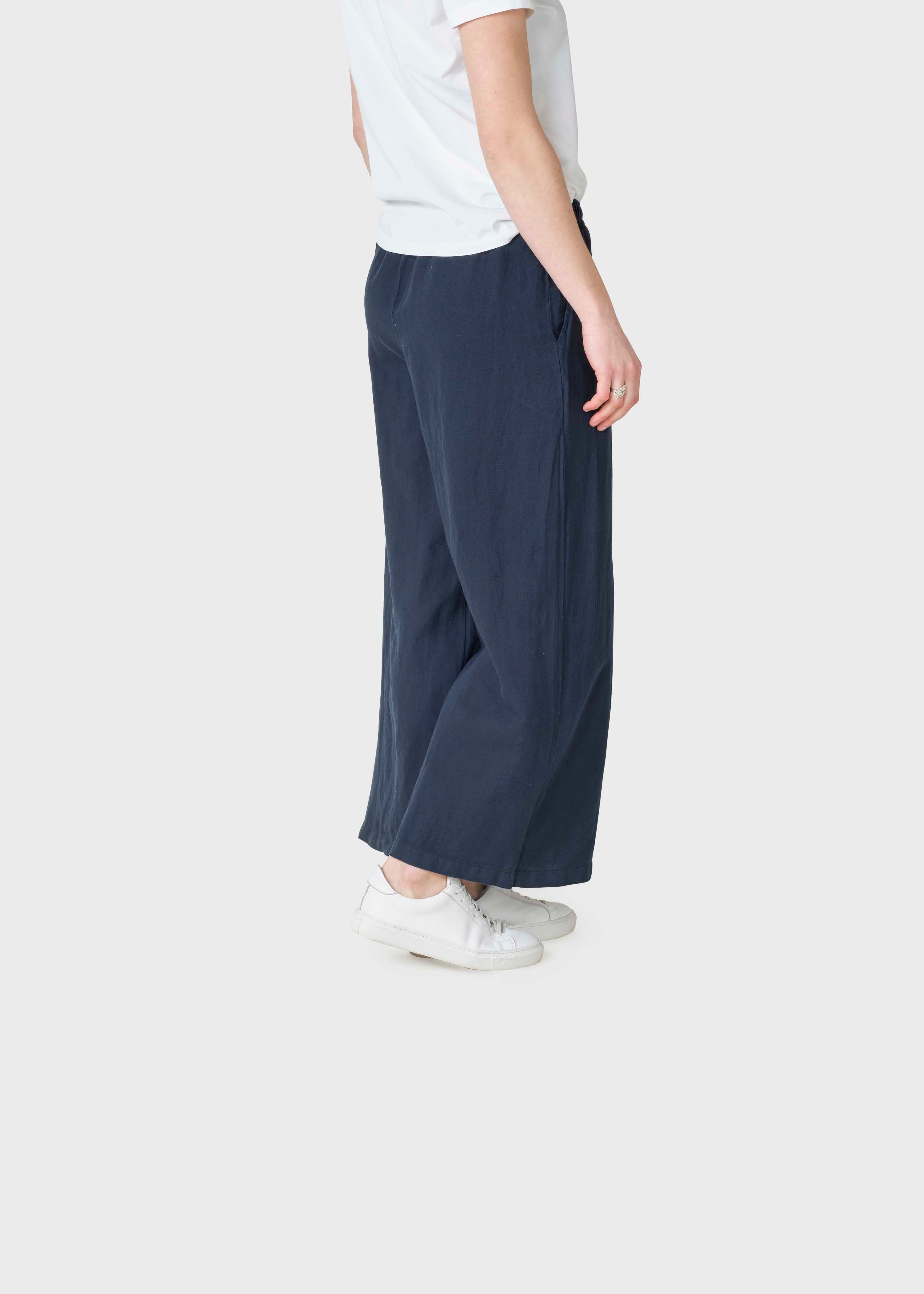 Kaja Cotton/linen Pants - Navy