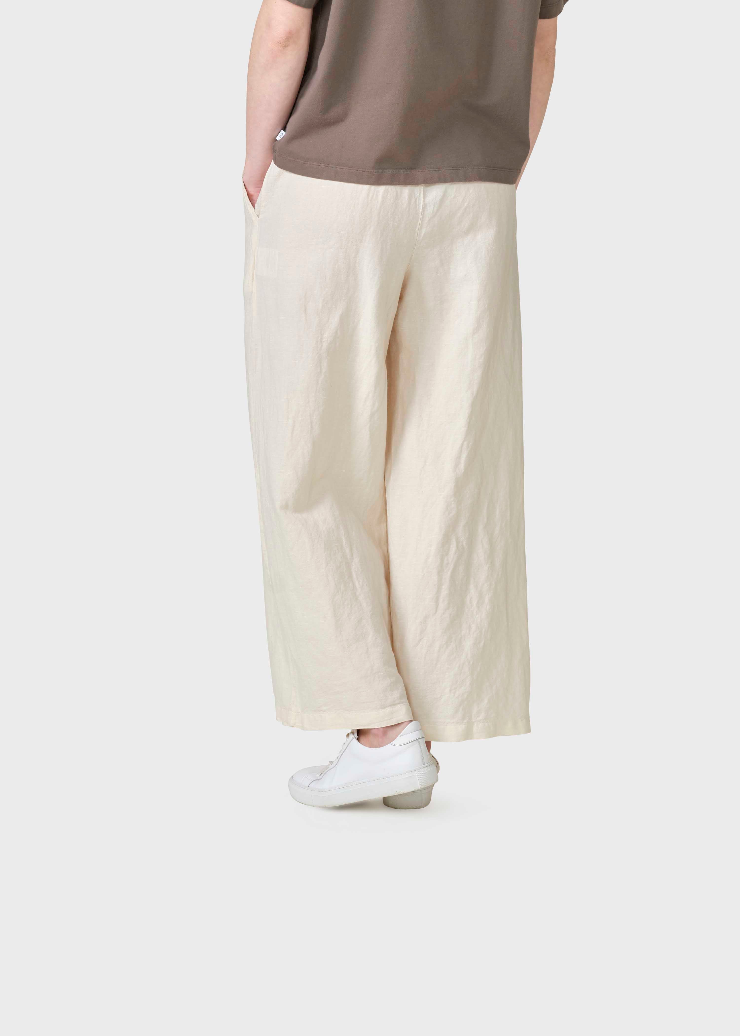 Kaja Cotton/linen Pants - Pastel Sand