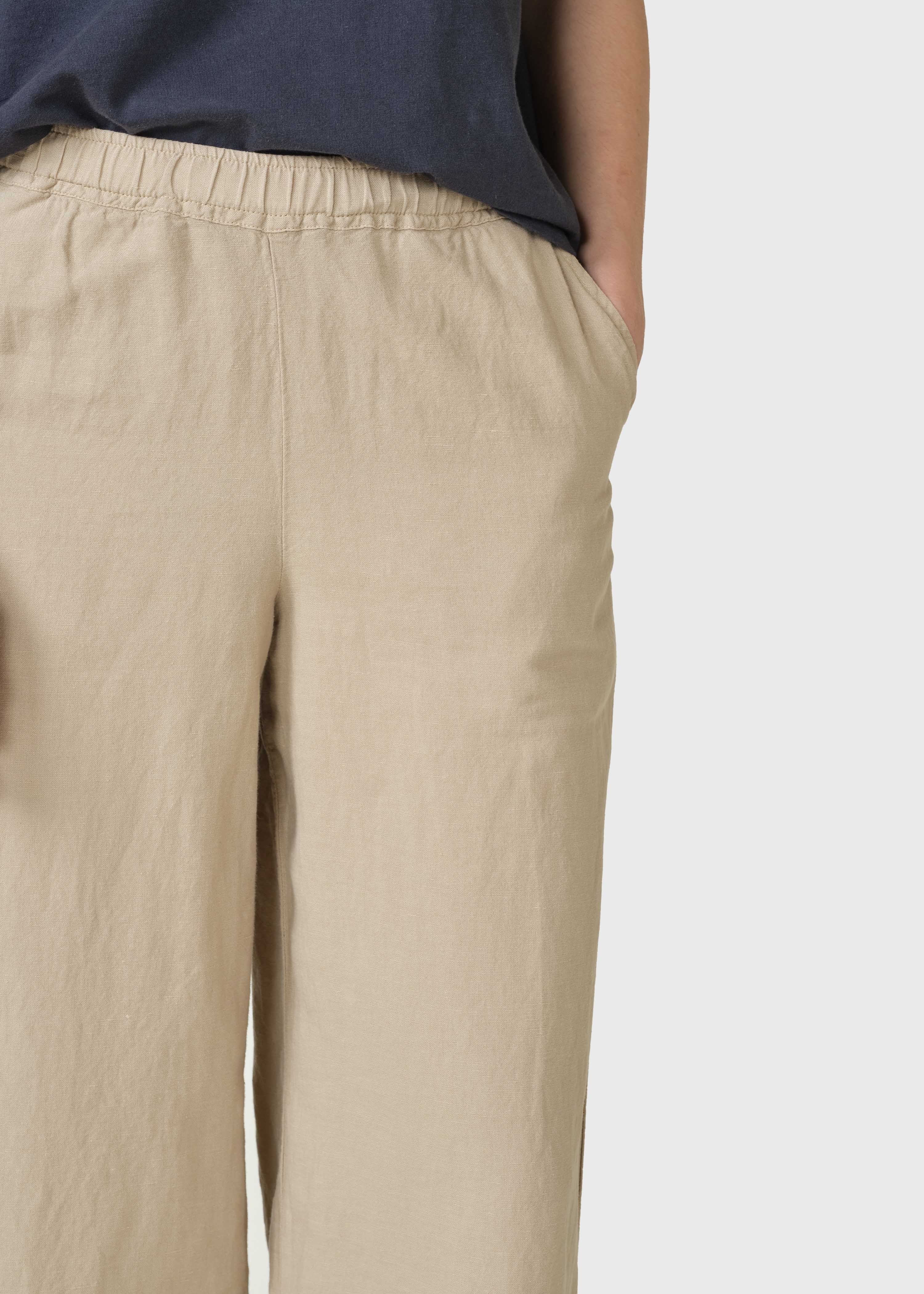 Kaja Cotton/linen Pants - Sand