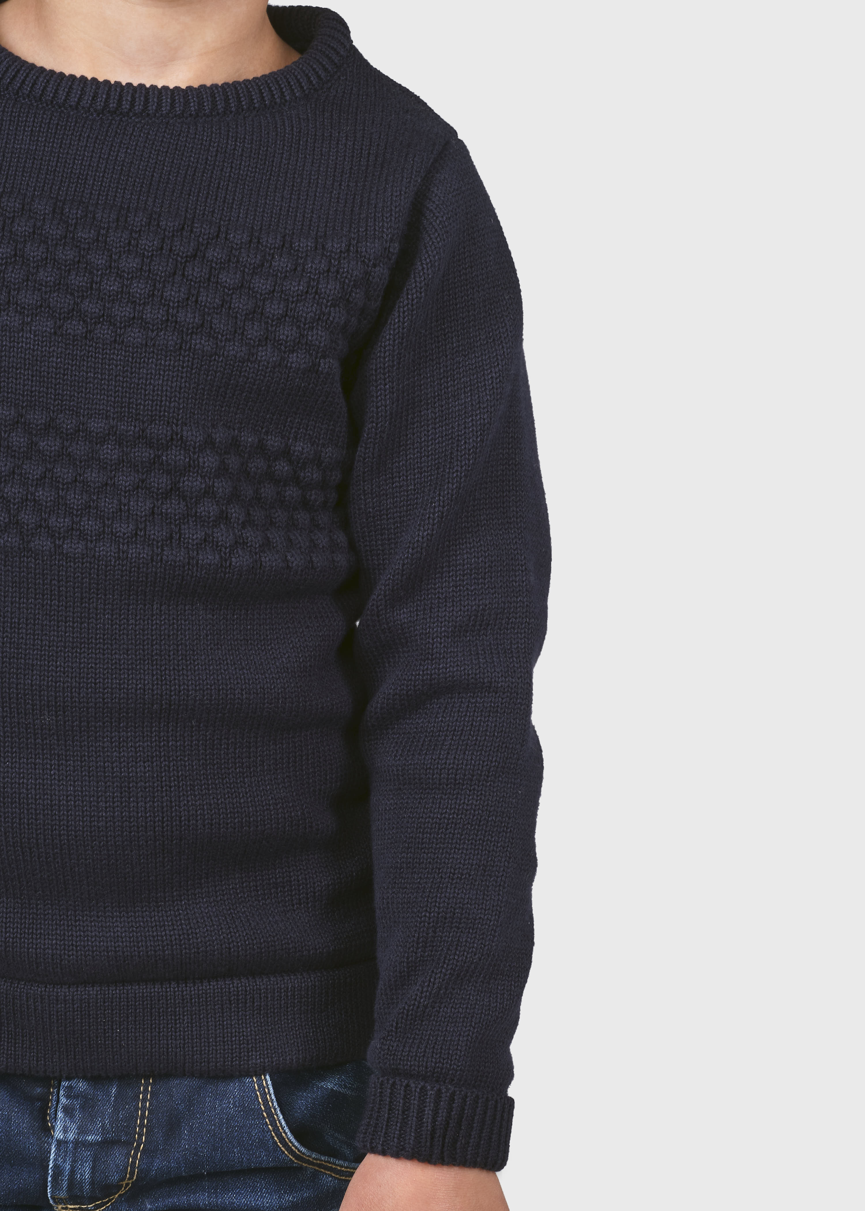 Kids Fisher Cotton Knit - Navy