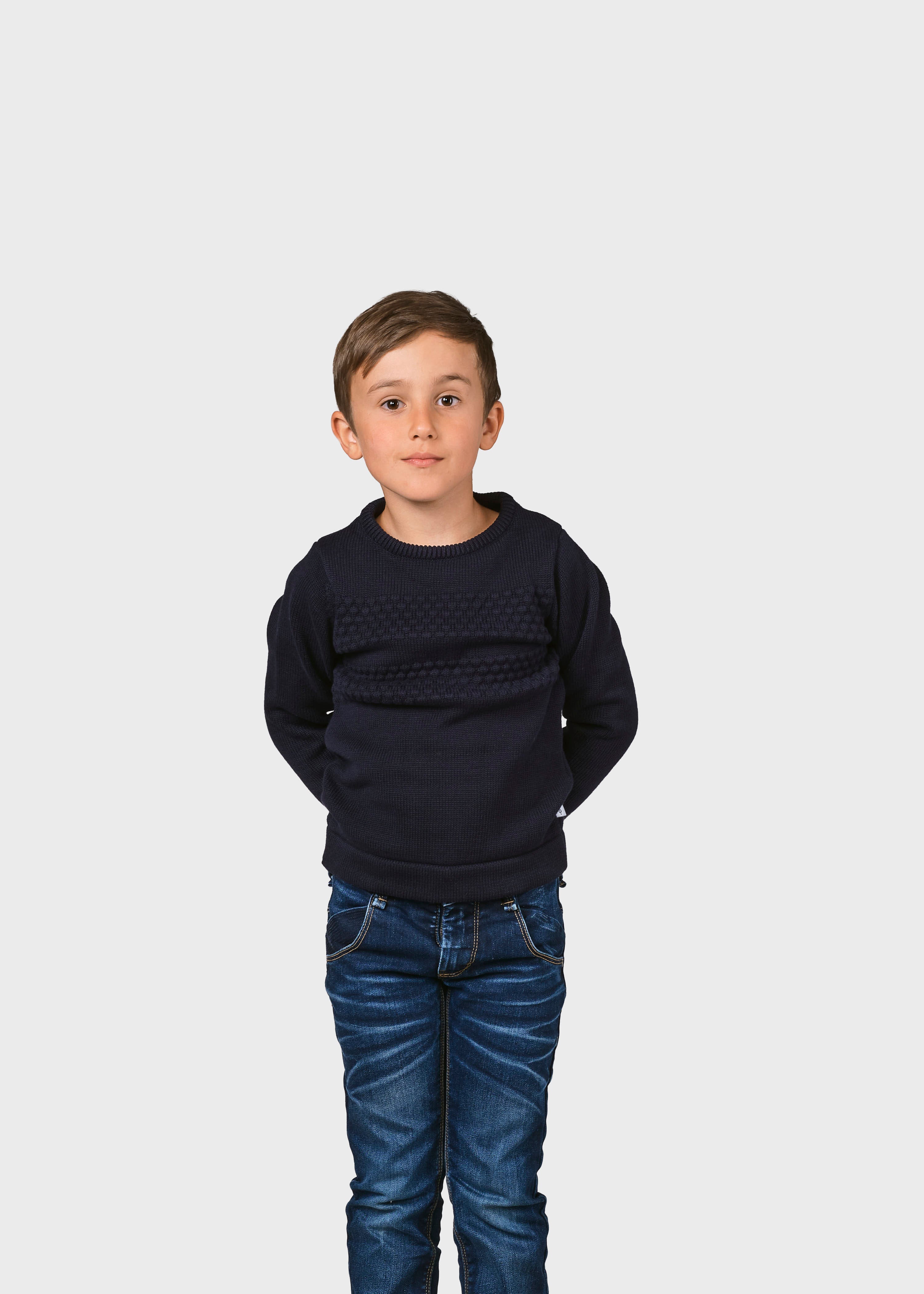Kids Fisher Cotton Knit - Navy