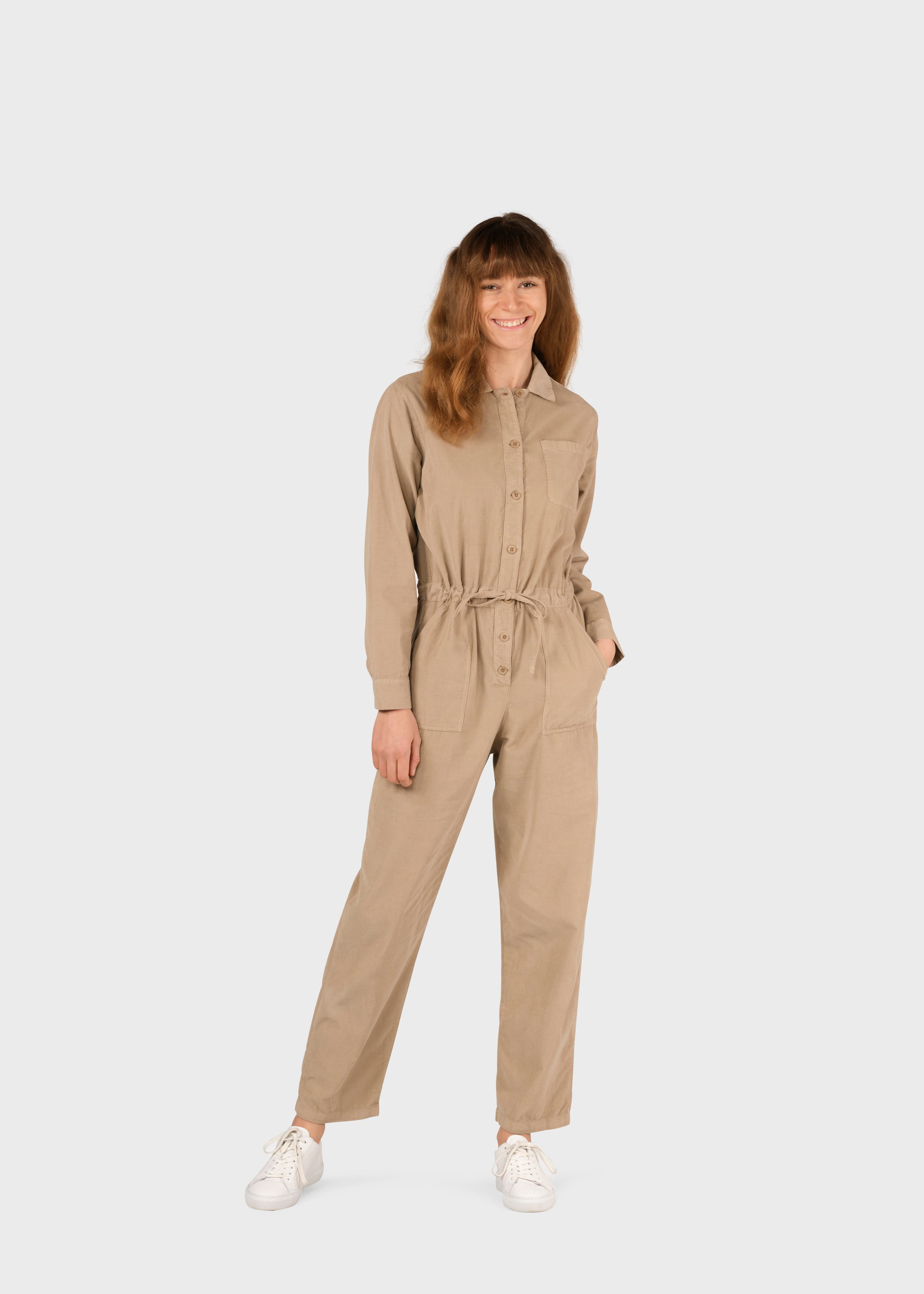 Lena Corduroy Jumpsuit - Sand