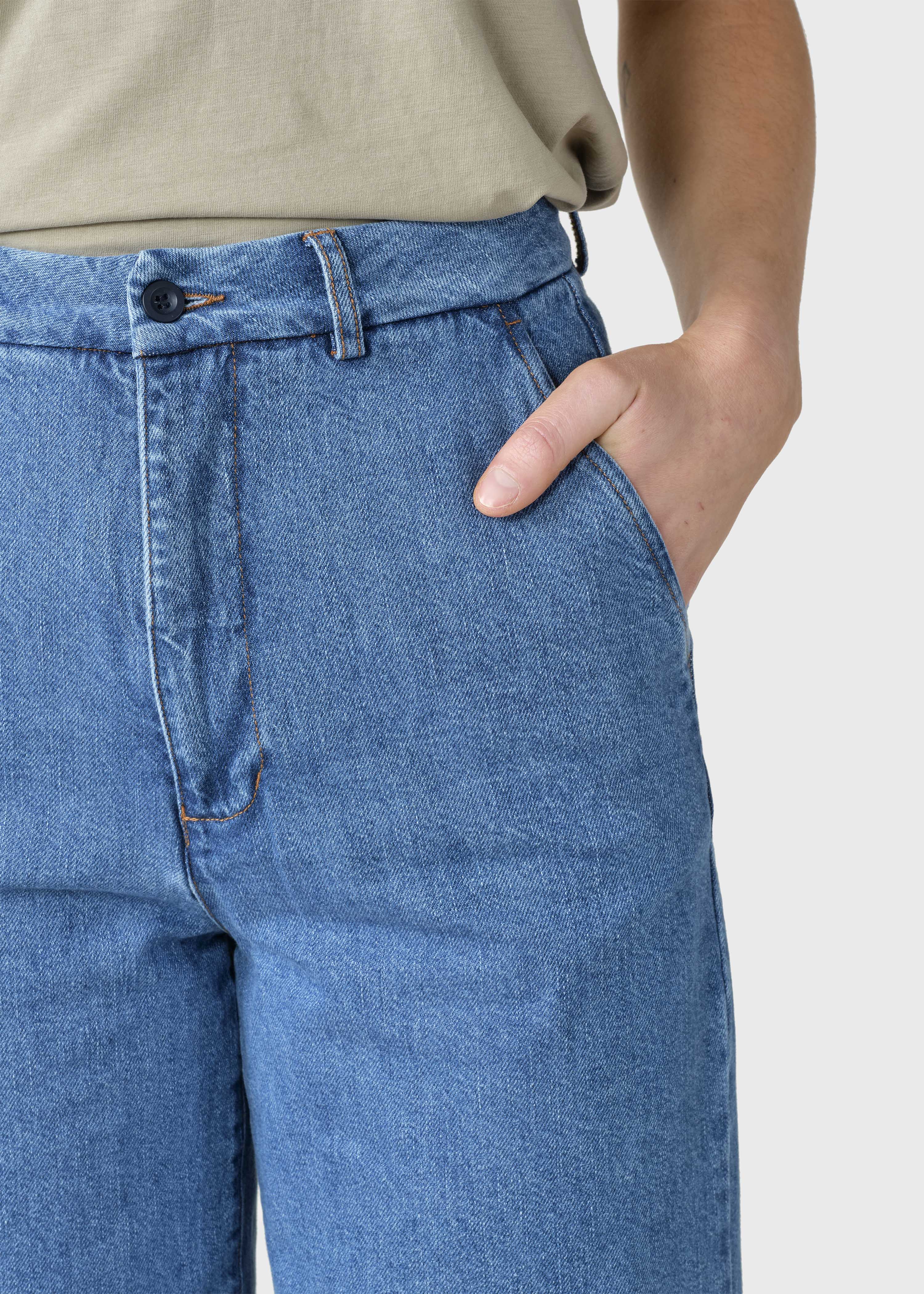 Lydia Denim Pants - Light Blue Stonewash