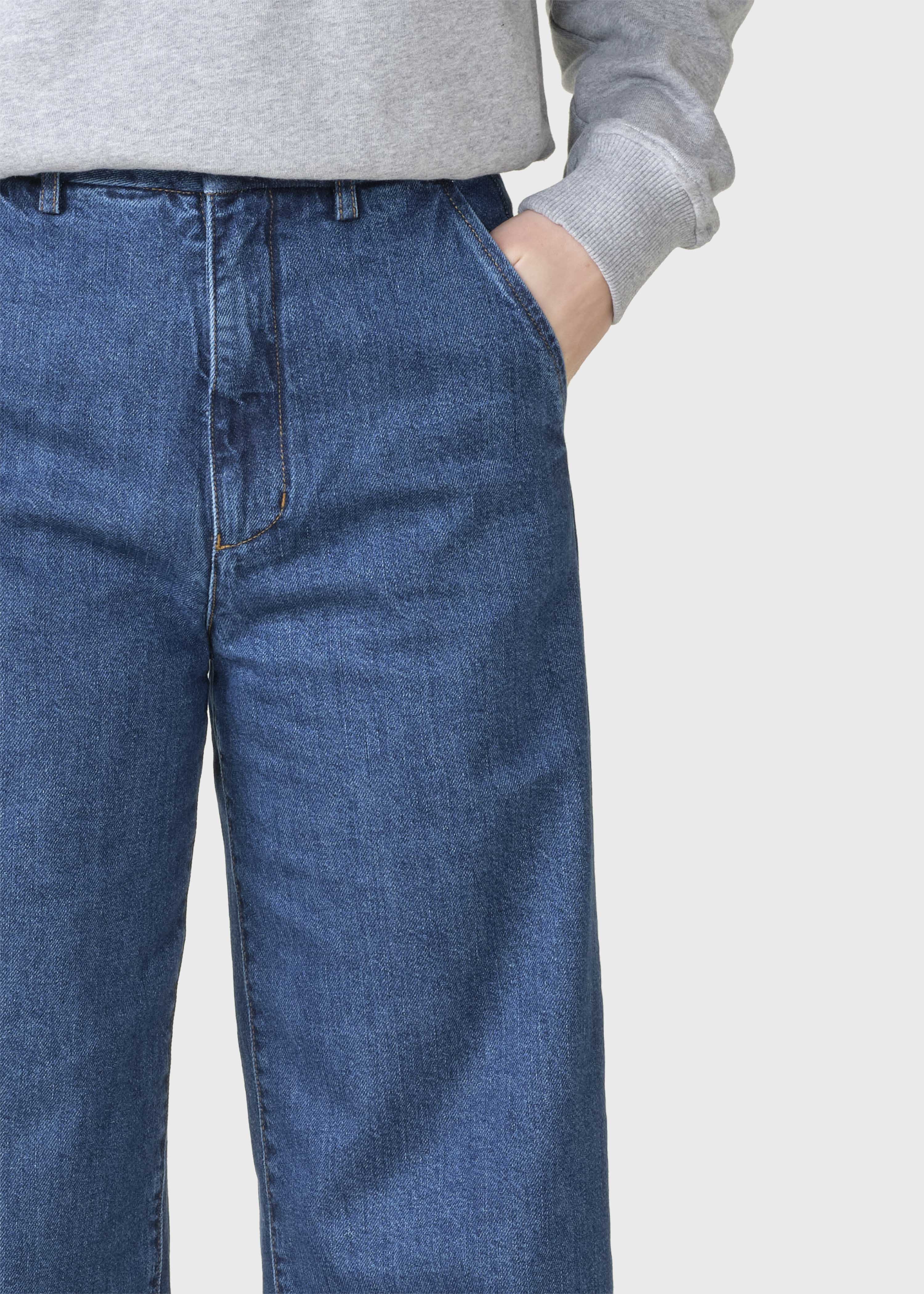 Lydia Denim Pants - Dark Blue Stonewash
