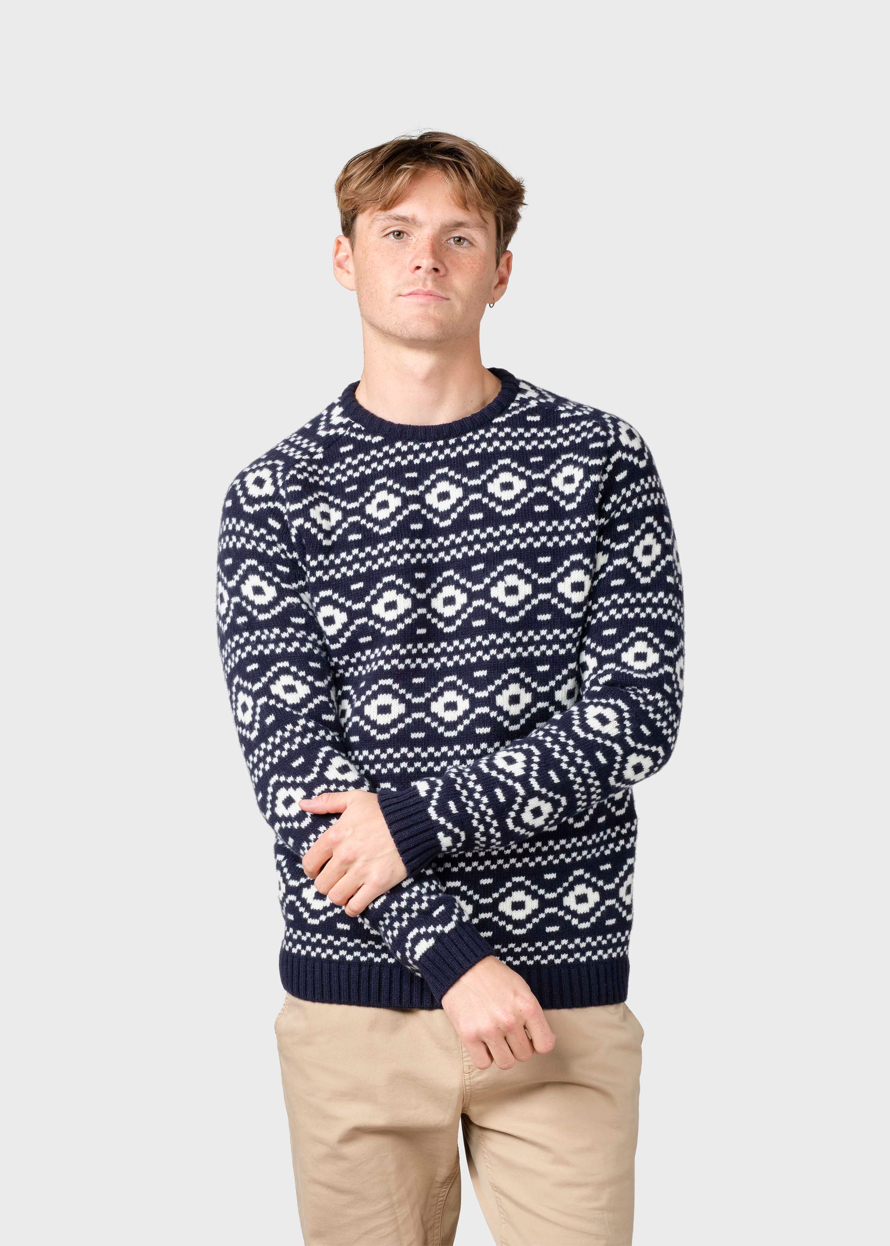 Marlon Knit - Navy/cream