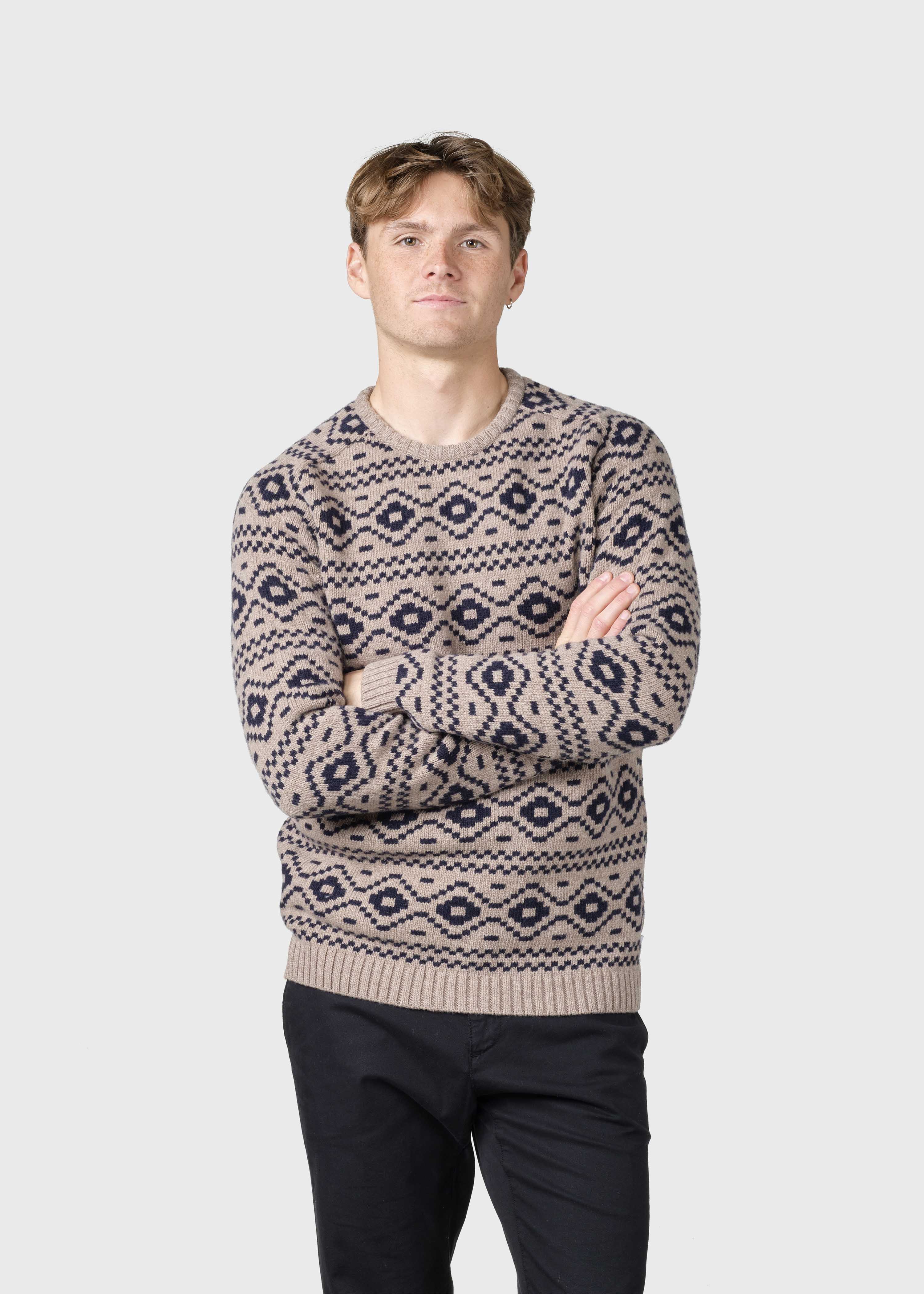 Marlon Knit - Sand/navy