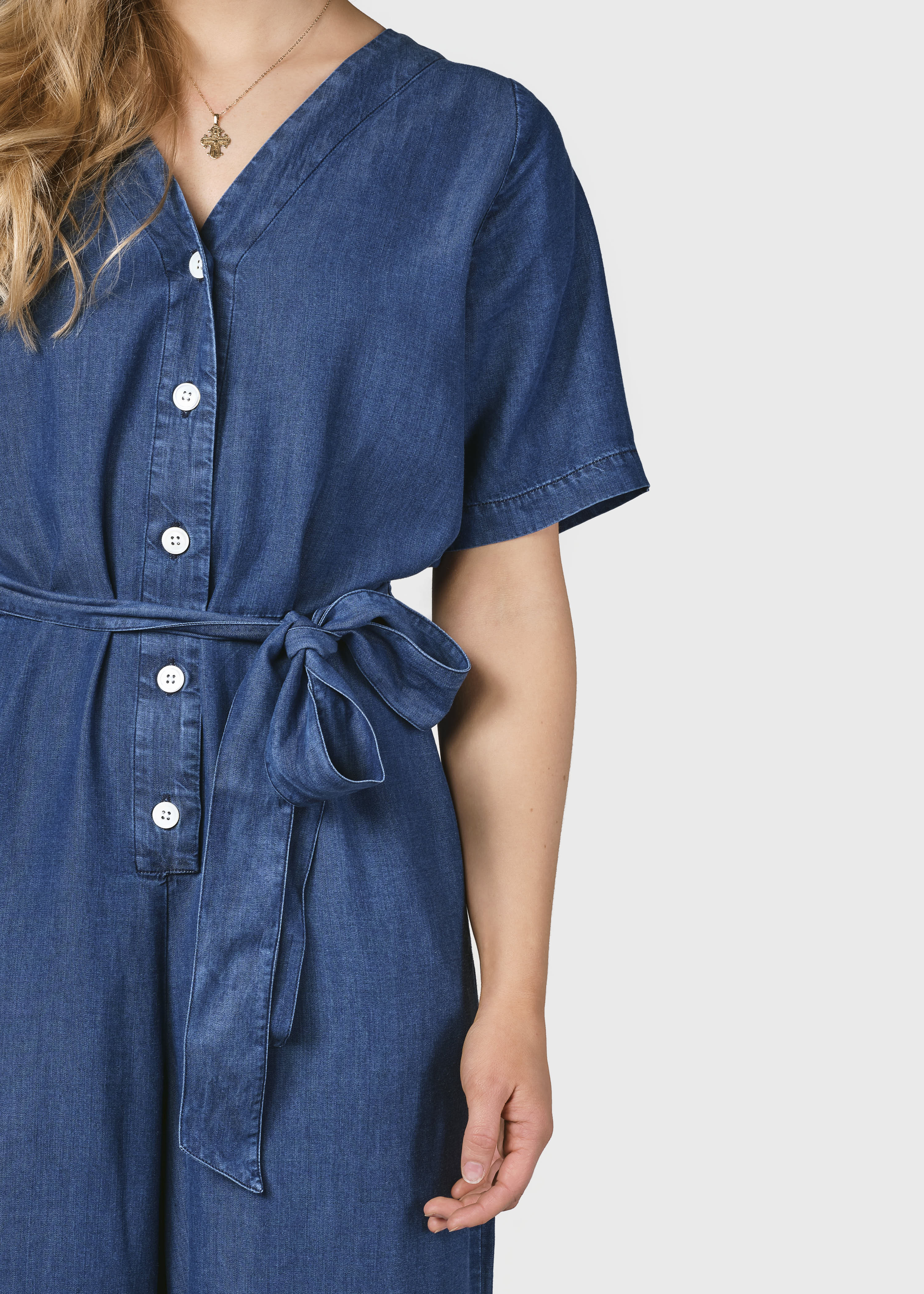 Marna Jumpsuit - Dark Blue Chambrey