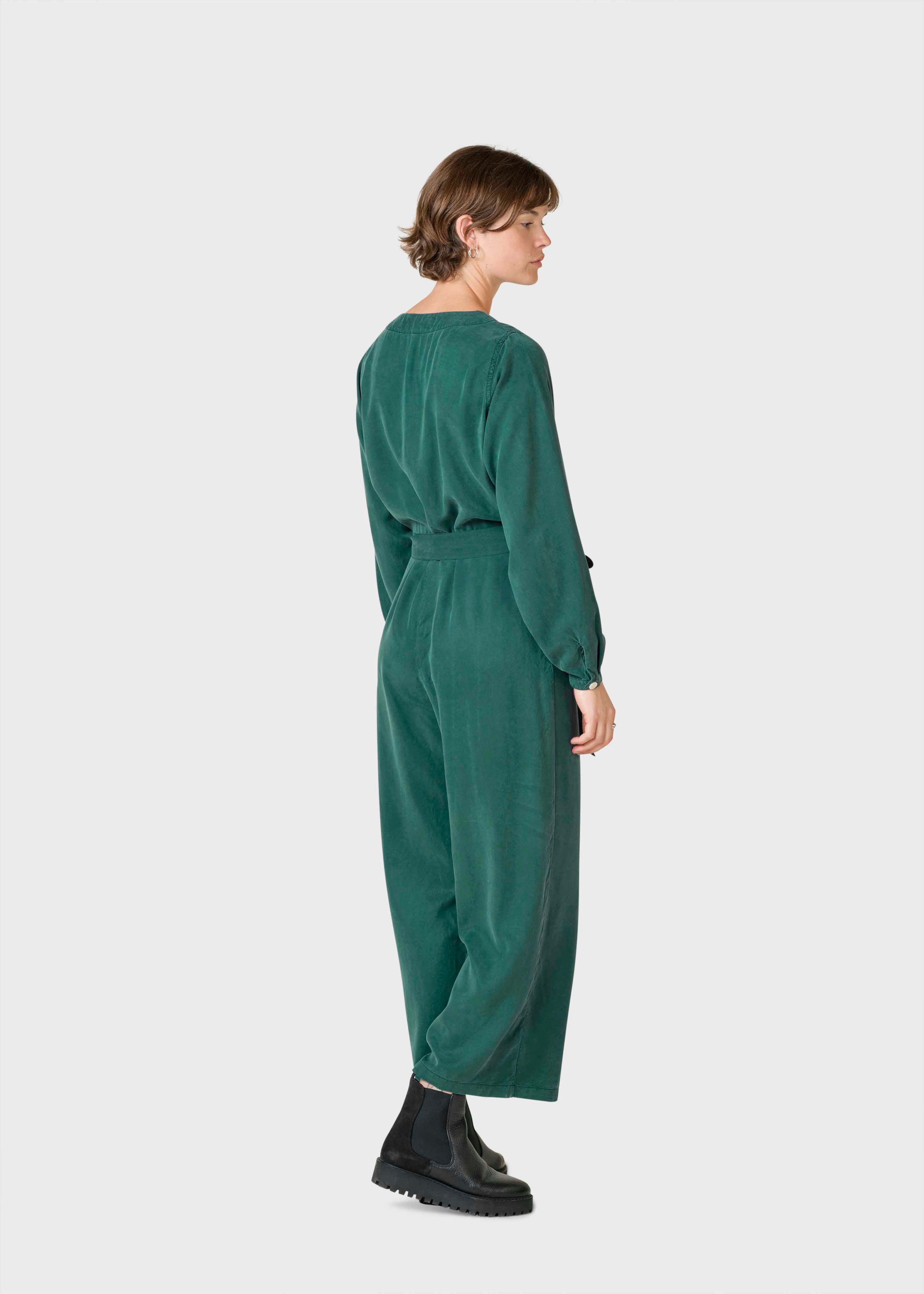 Marna Longsleeve Jumpsuit - Moss Green