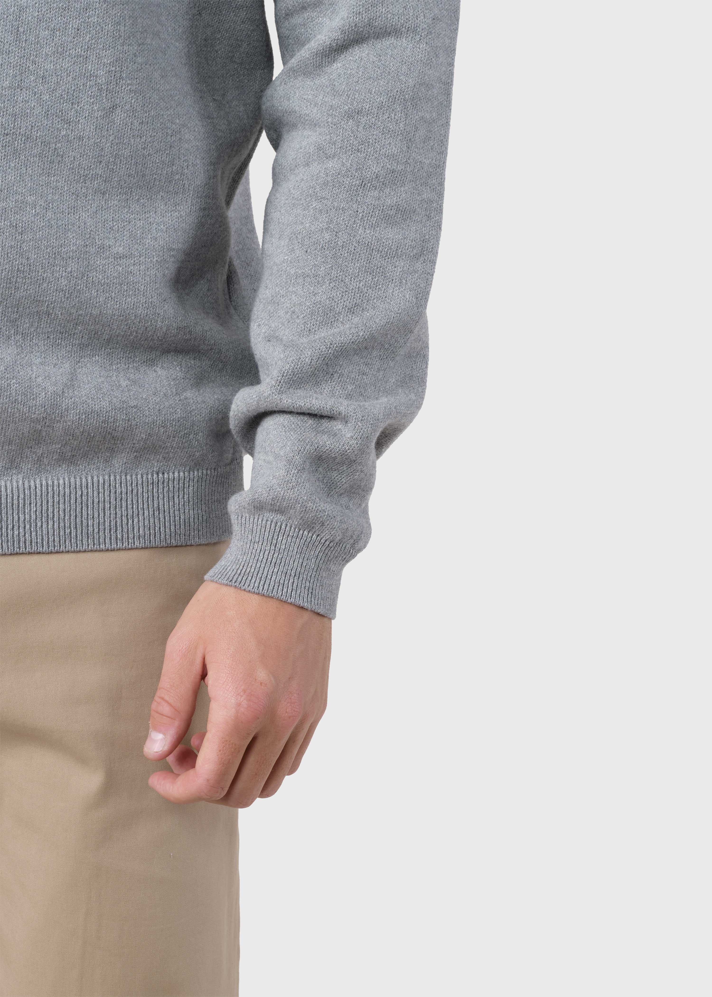 Mens Basic Cotton Knit - Light Grey