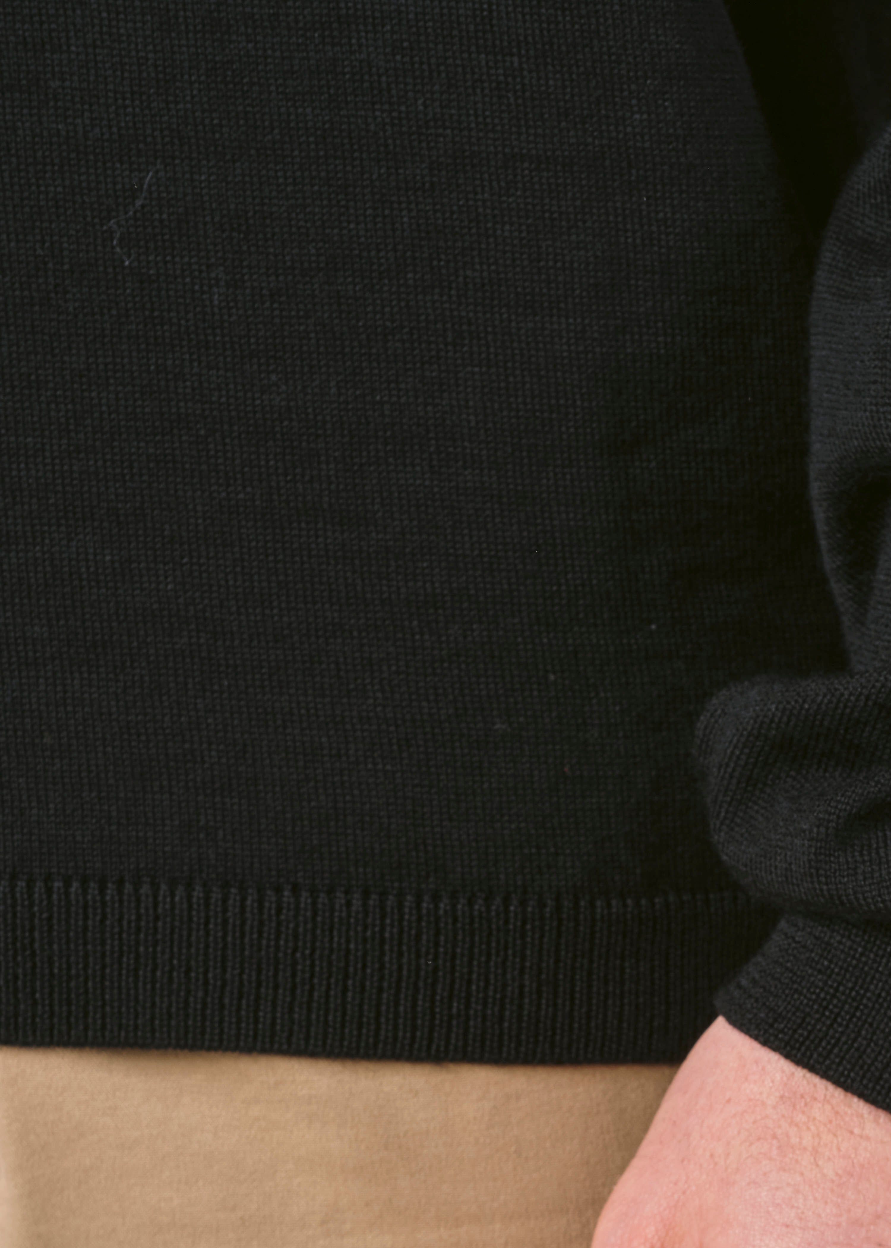Mens Basic Merino Knit - Black