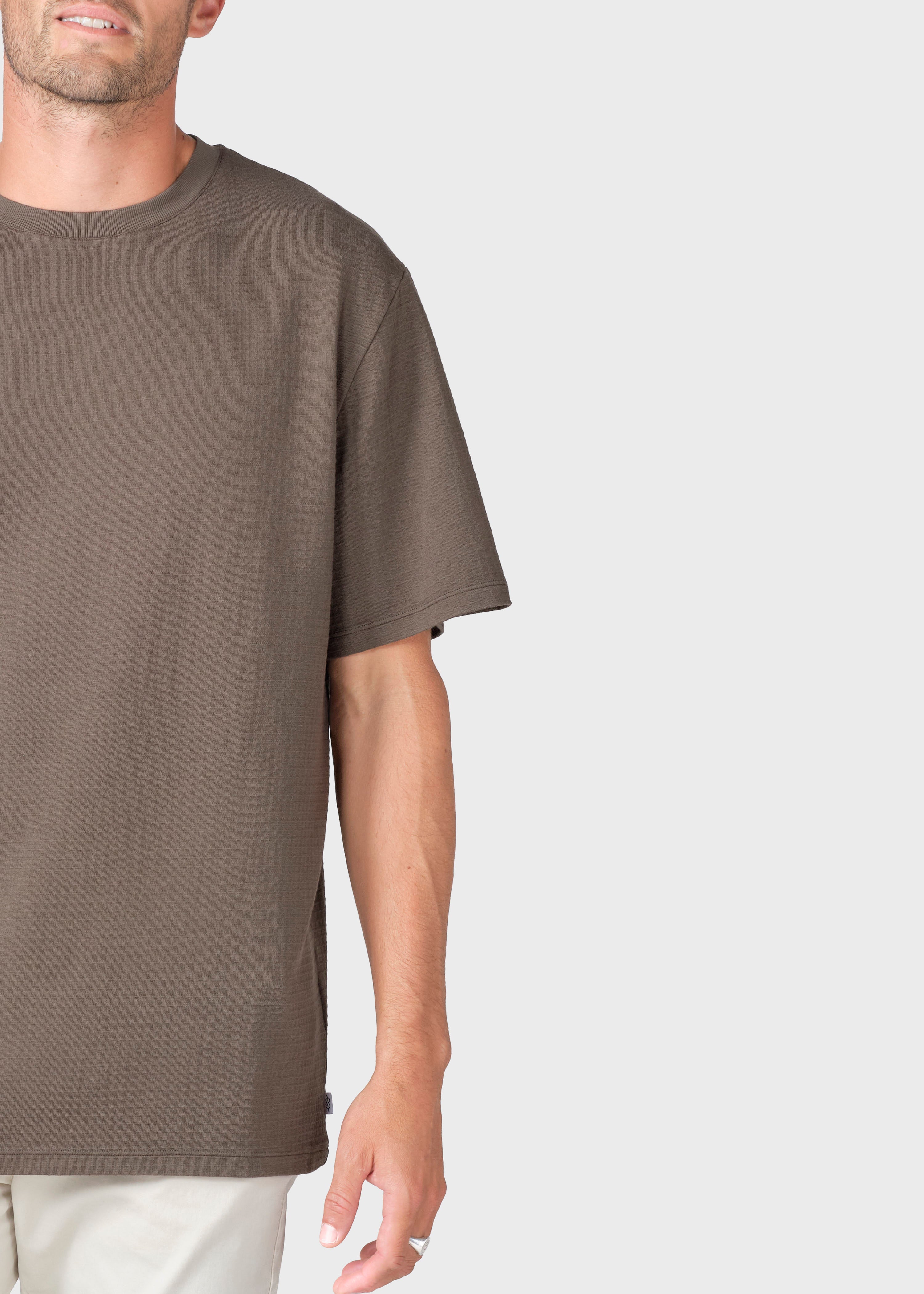Mens Boxy Structure Tee - Taupe