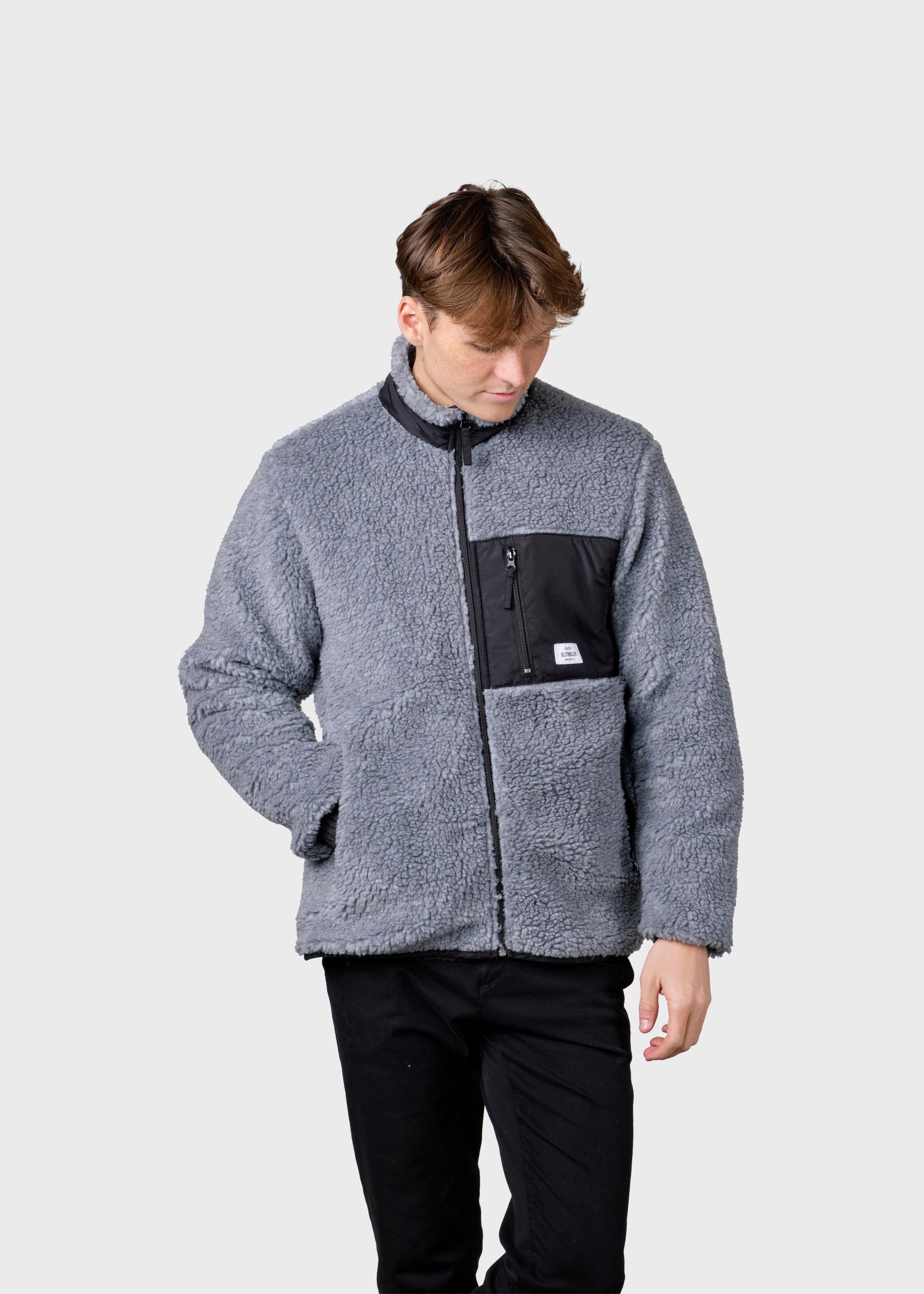 Mens Fleece Jacket - Pastel Grey