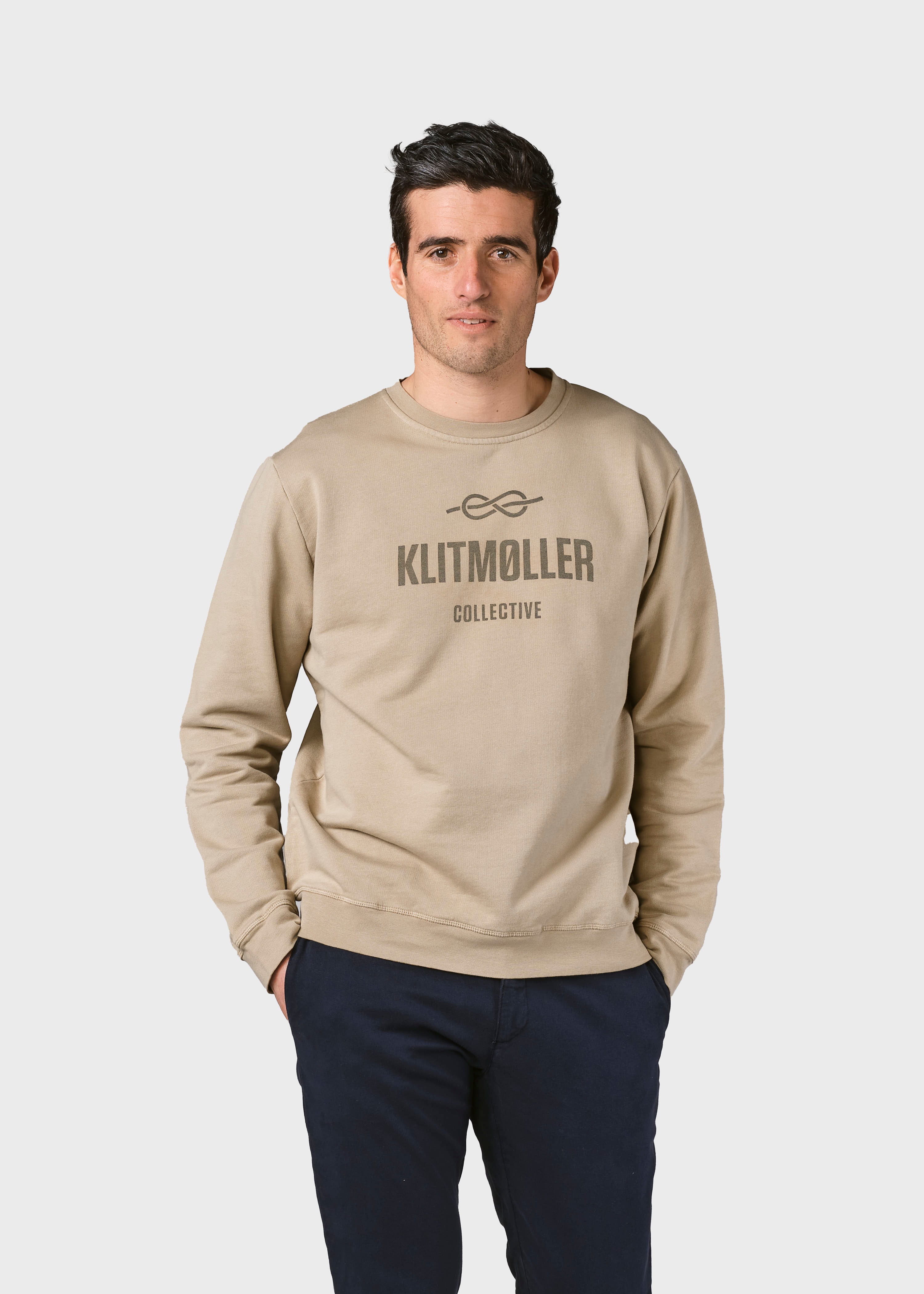 Mens Logo Crew - Sand