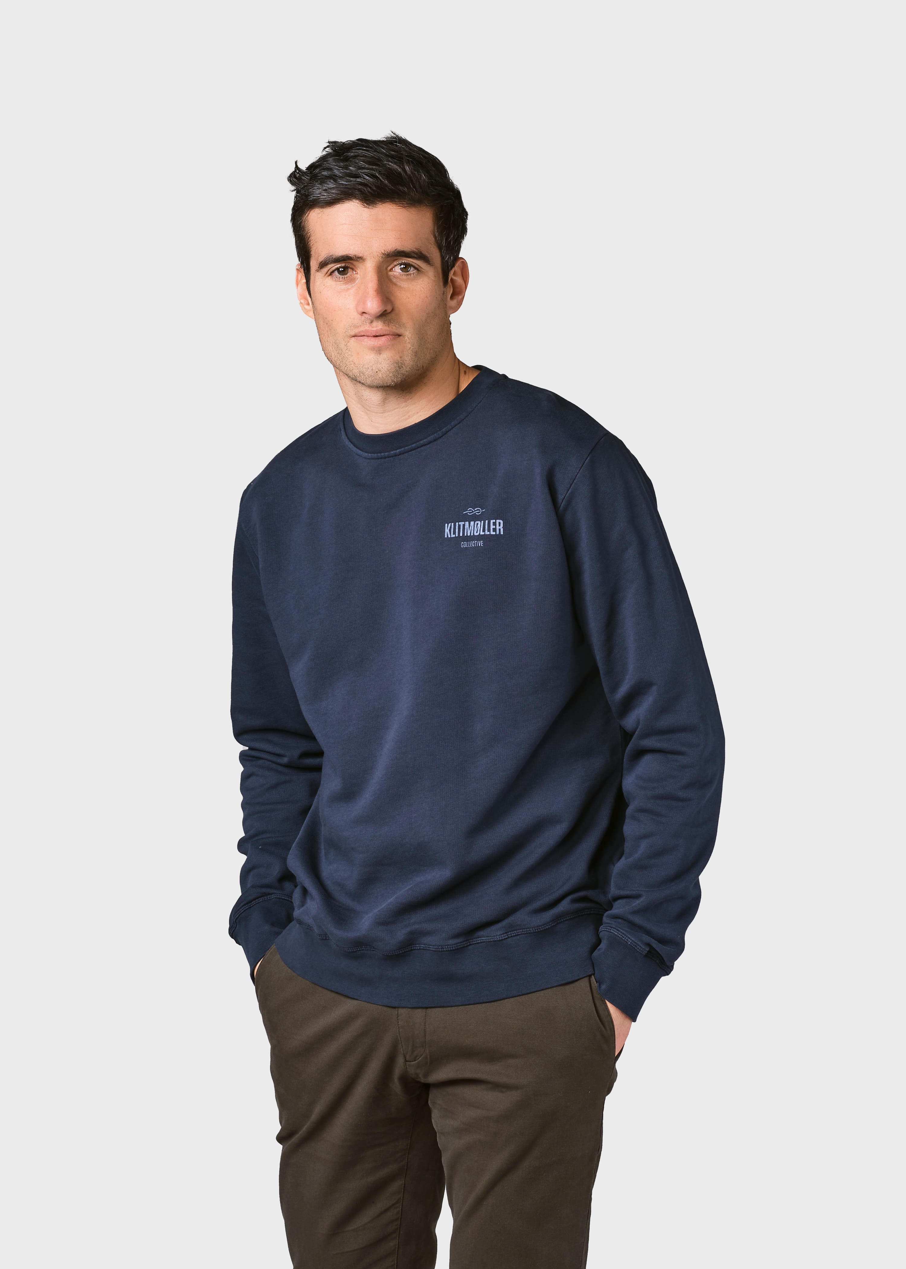 Mens Small Logo Crew - Navy